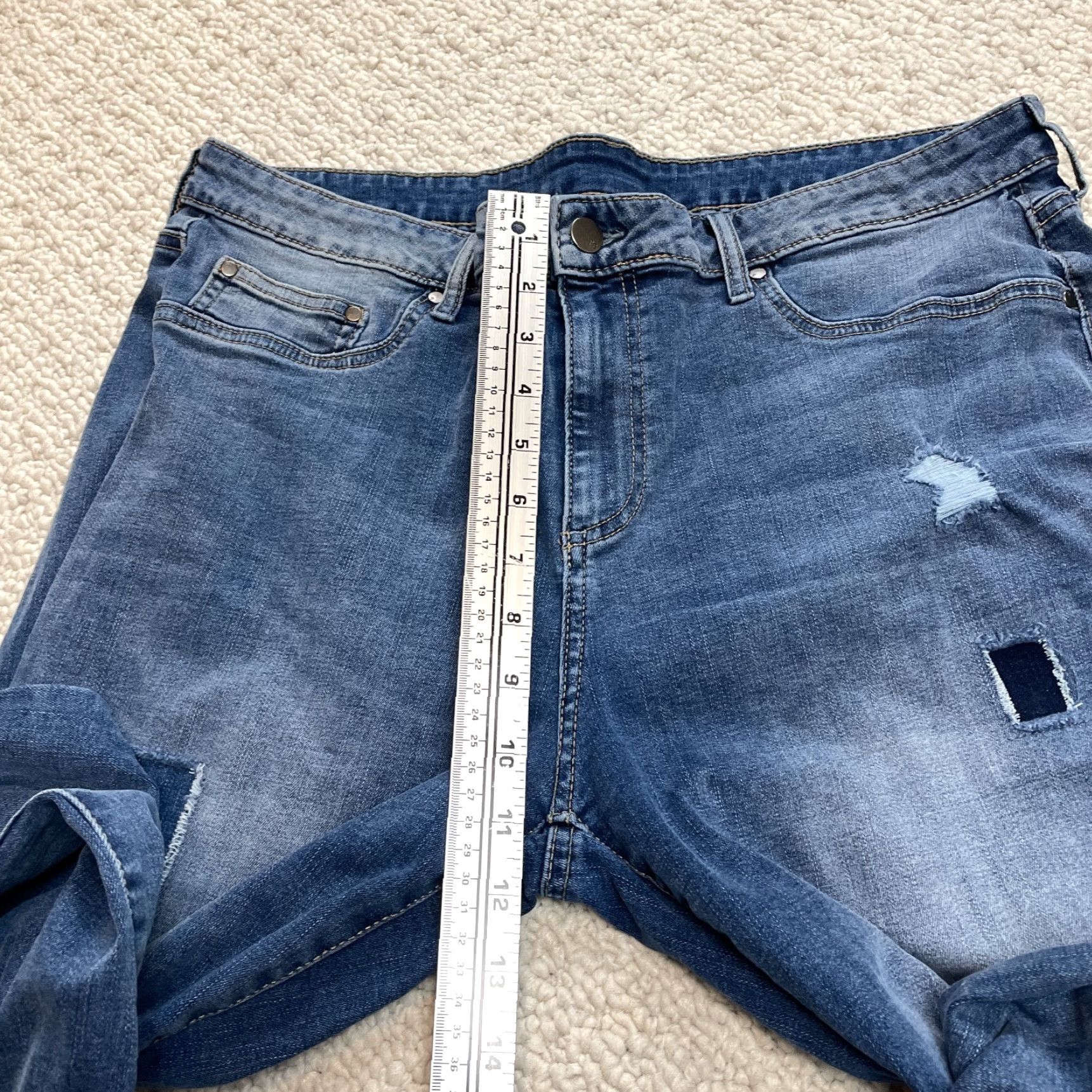 Faded Glory Faded Glory Jeans Womens 16 Blue Denim Dark Wash Straight High Rise 36x28 Size 38" / US 16 / IT 52 - 7 Thumbnail
