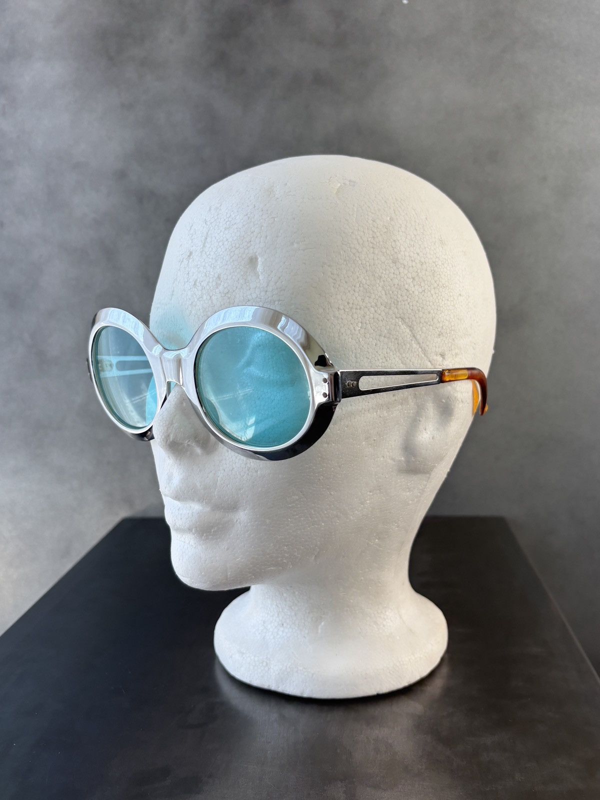 Vintage True Vintage Sunglasses Space Age Chrome Metal Oversized 60s Size ONE SIZE - 5 Thumbnail