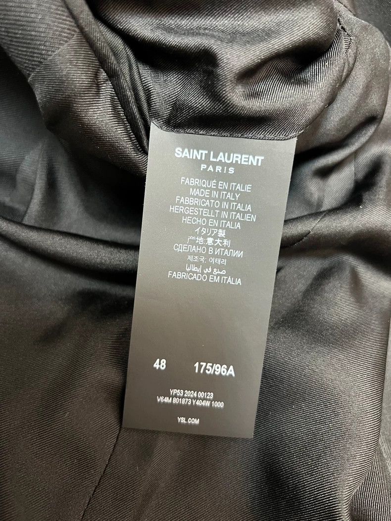 Saint Laurent Paris Saint Laurent Paris Black Gabardine Double Breasted Wool S Size 48R - 5 Thumbnail