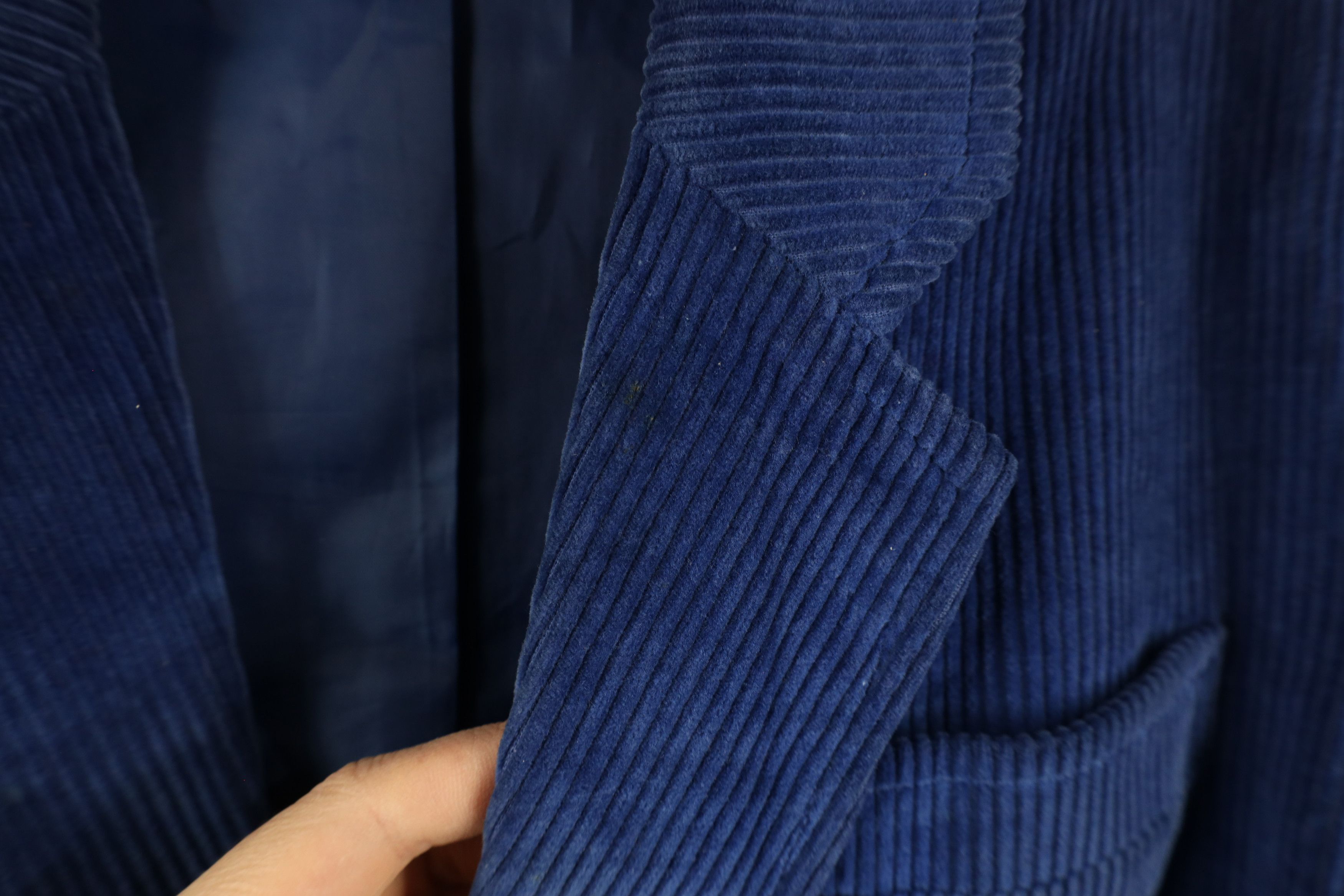 Vintage Vintage 90s Streetwear Corduroy Blazer Jacket Blue Japan Size XXL / US 16-18 / IT 52-54 - 6 Thumbnail