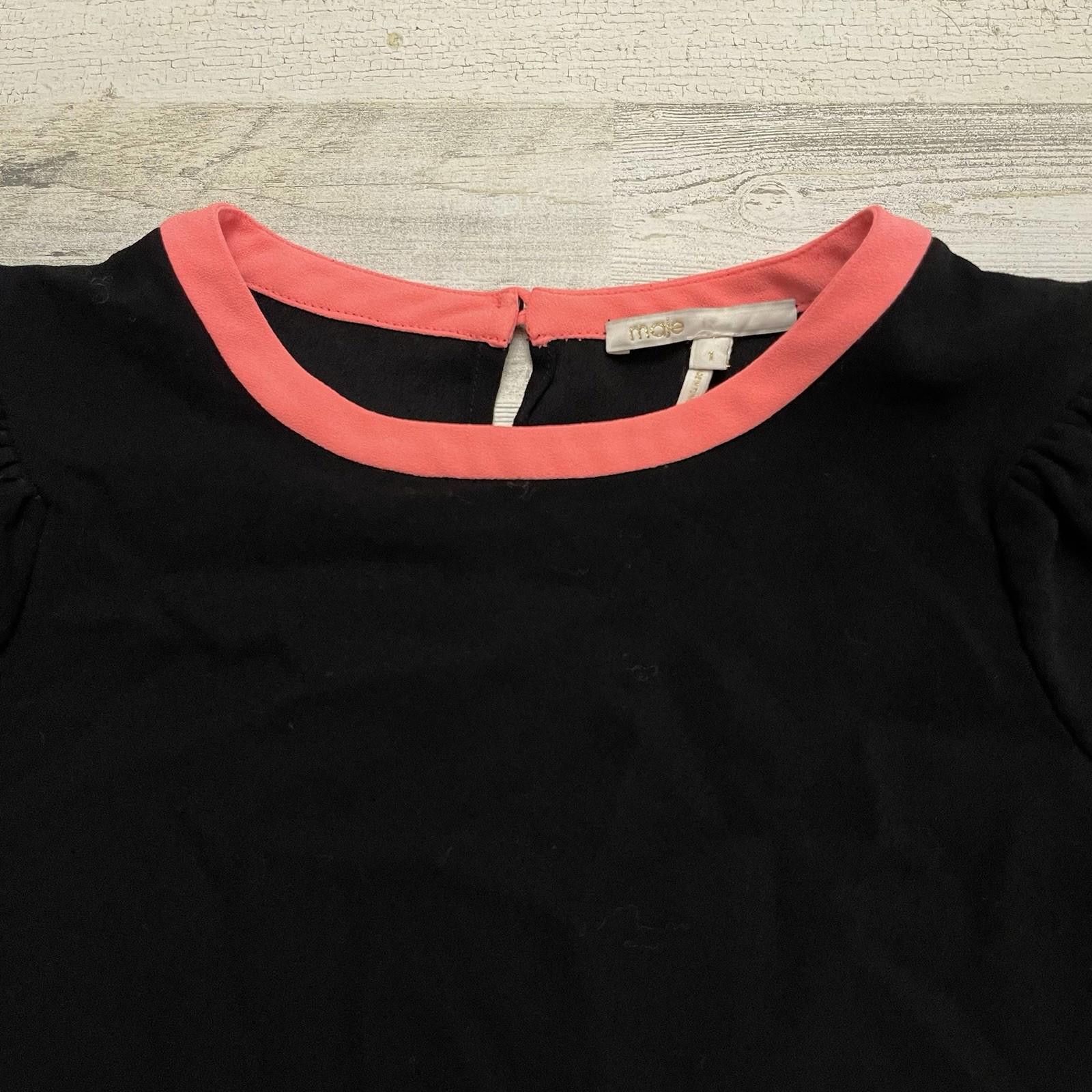 Other Maje Black Ariane Top Size 1 Size XS / US 0-2 / IT 36-38 - 6 Thumbnail