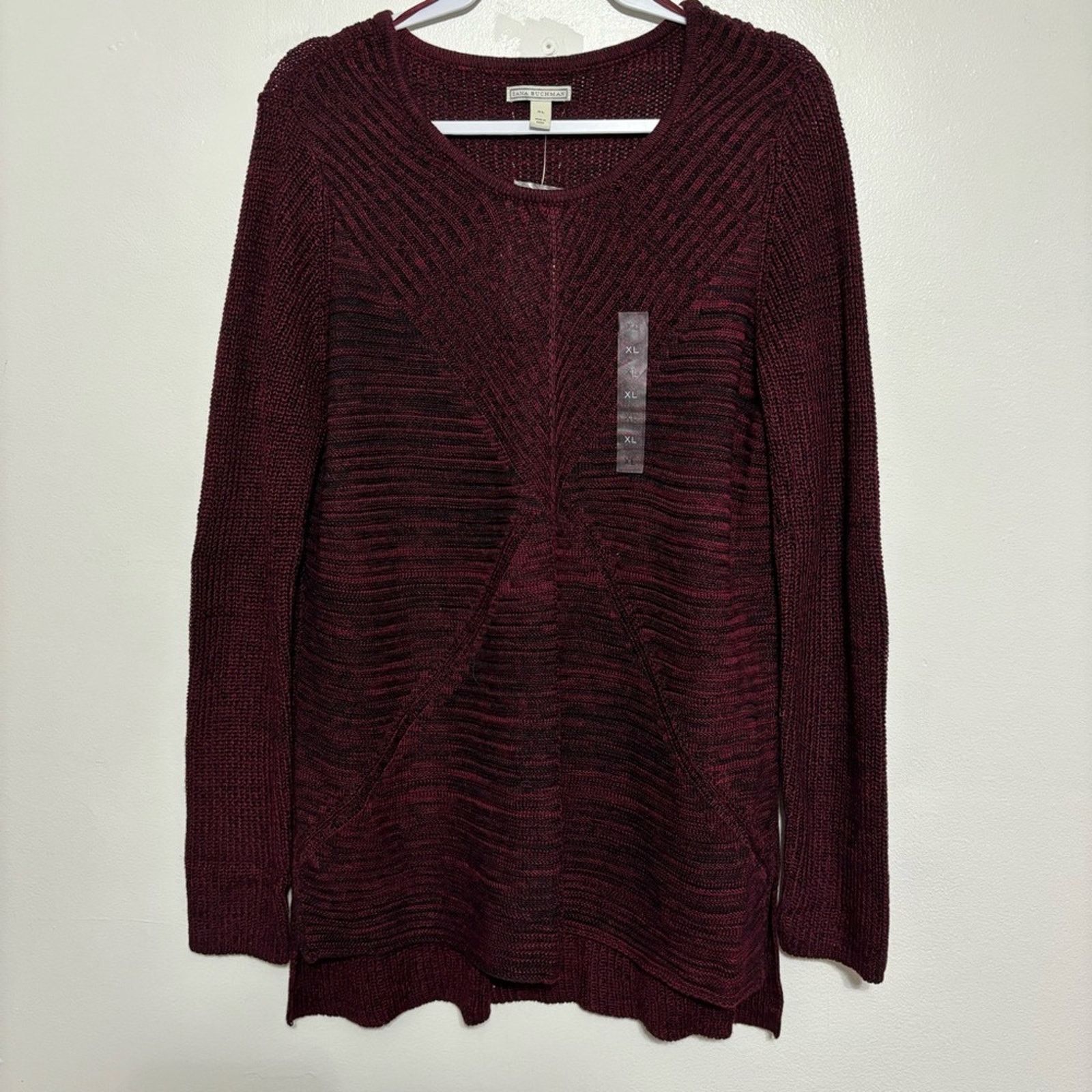Other Dana Buchman Red and Black Loose Fit Sweater Size XL NWT Size XL / US 12-14 / IT 48-50 - 11 Thumbnail