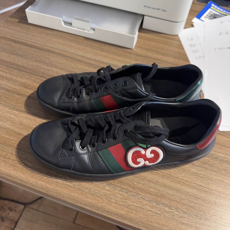Gucci Gucci Ace Round Toe Lace-Up Fashion Sneakers 0079 Size US 8 / EU 41 - 1 Thumbnail