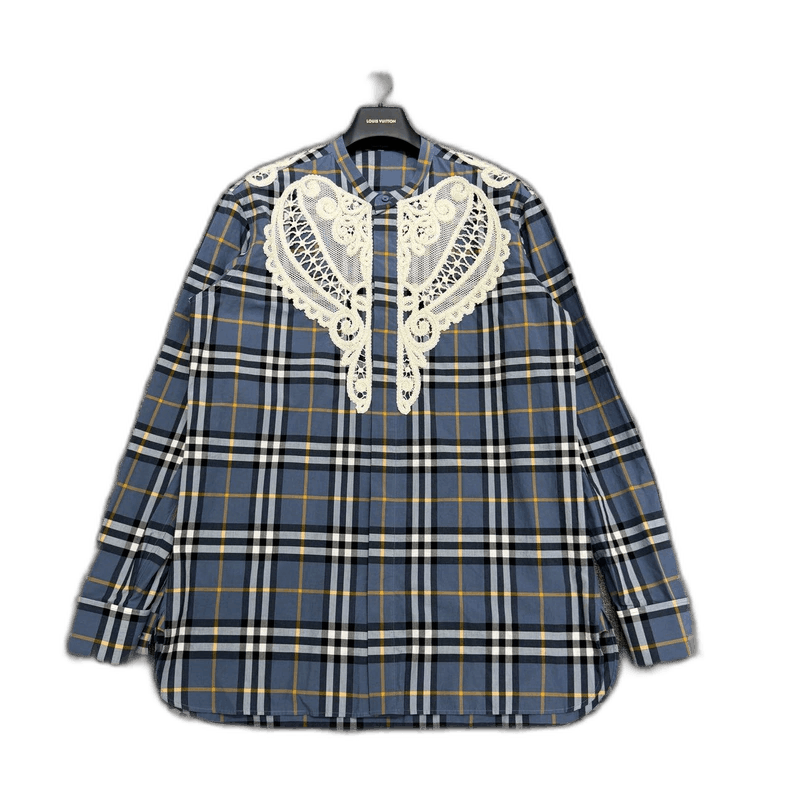 Burberry Burberry Burberry Lace Decorated Long Sleeve Shirt-2507 Size US L / EU 52-54 / 3 - 1 Thumbnail
