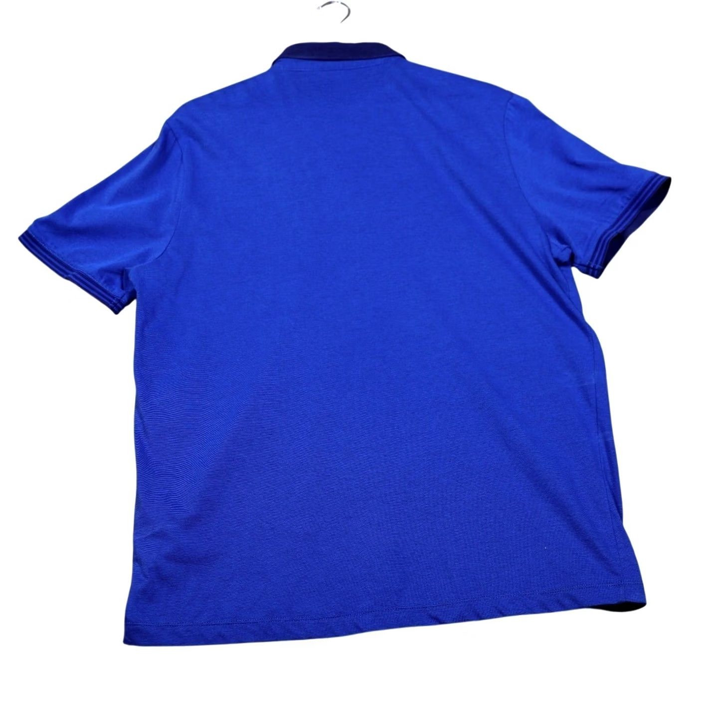 Perry Ellis Perry Ellis Men Large Royal Blue Polo Shirt Short Sleeve Collared Textured Button Size US L / EU 52-54 / 3 - 6 Thumbnail