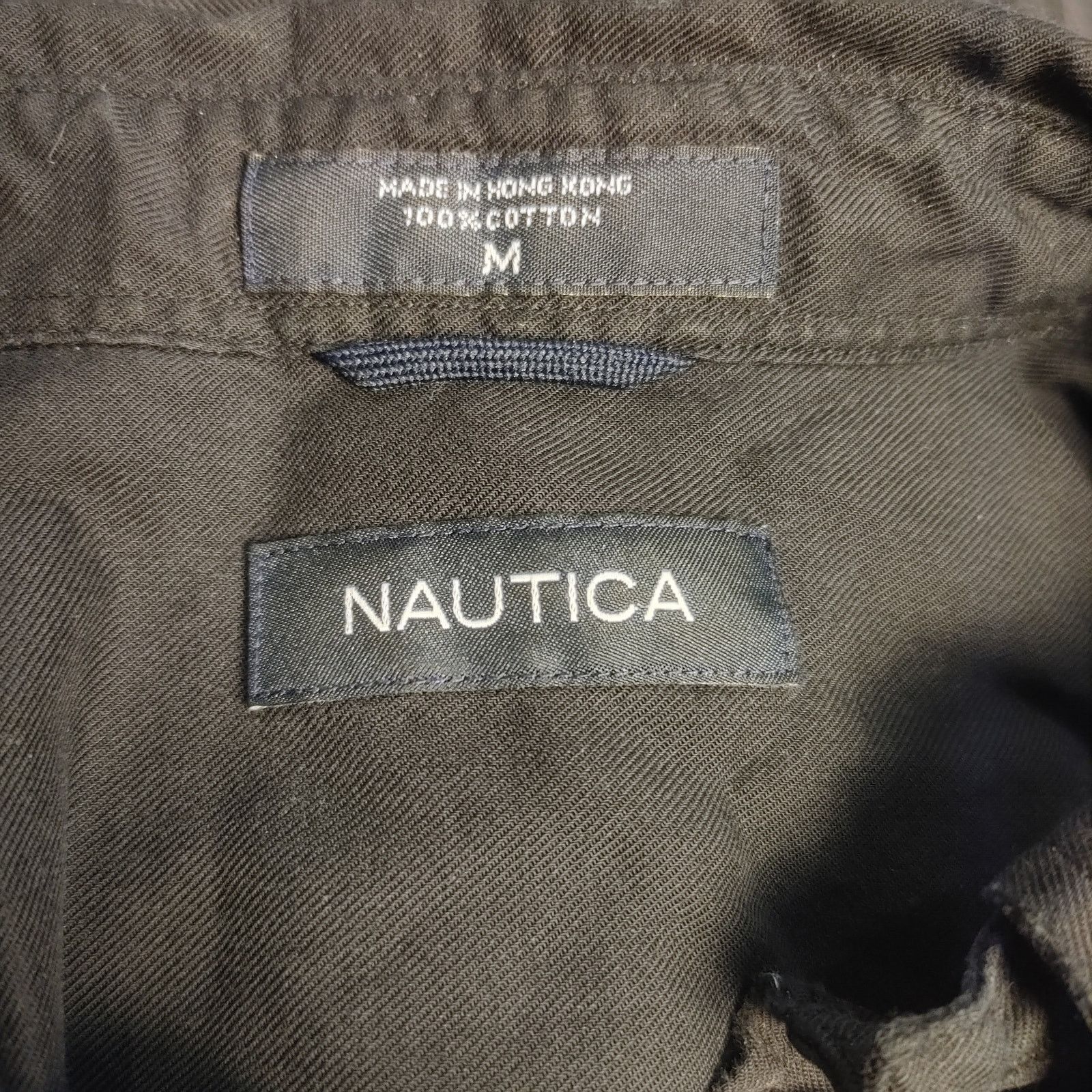 Nautica Nautica Men's M Black Casual Button Down Dress Shirt Size US M / EU 48-50 / 2 - 3 Thumbnail