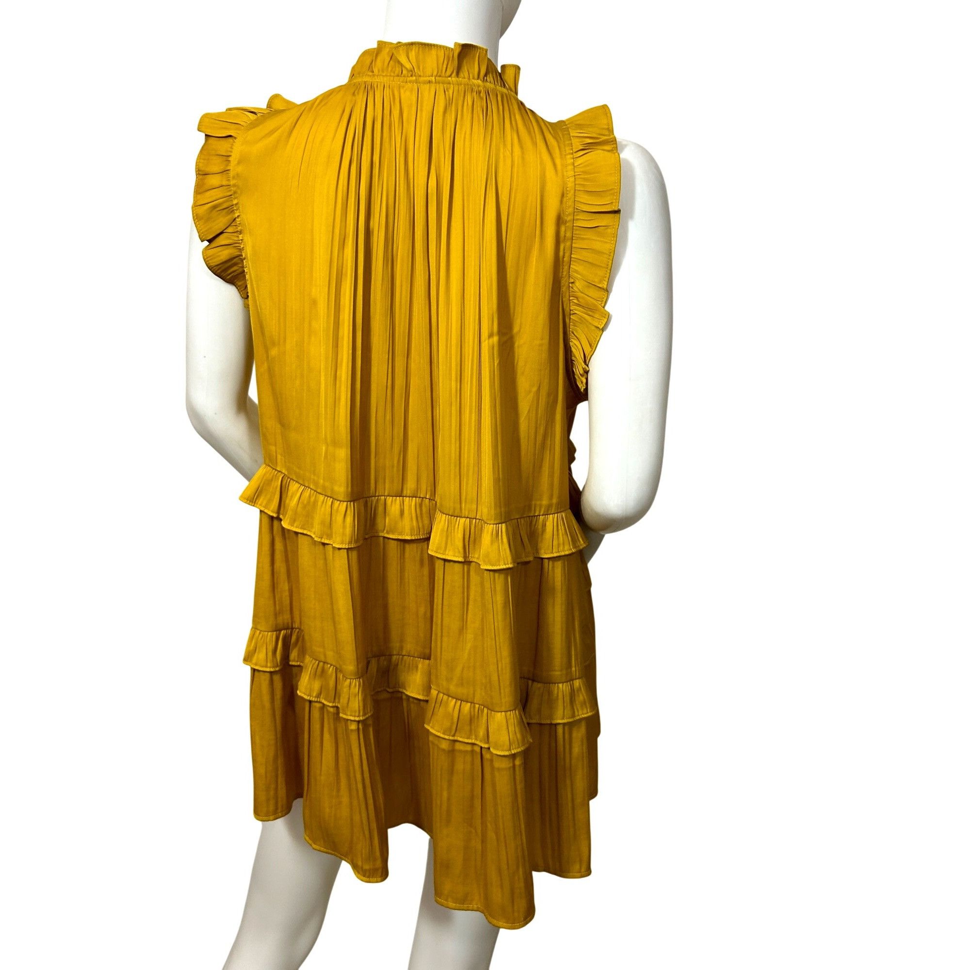 Anthropologie Anthropologie Top M Honey Yellow Tiered Sleeveless Ruffles B Size M / US 6-8 / IT 42-44 - 2 Thumbnail