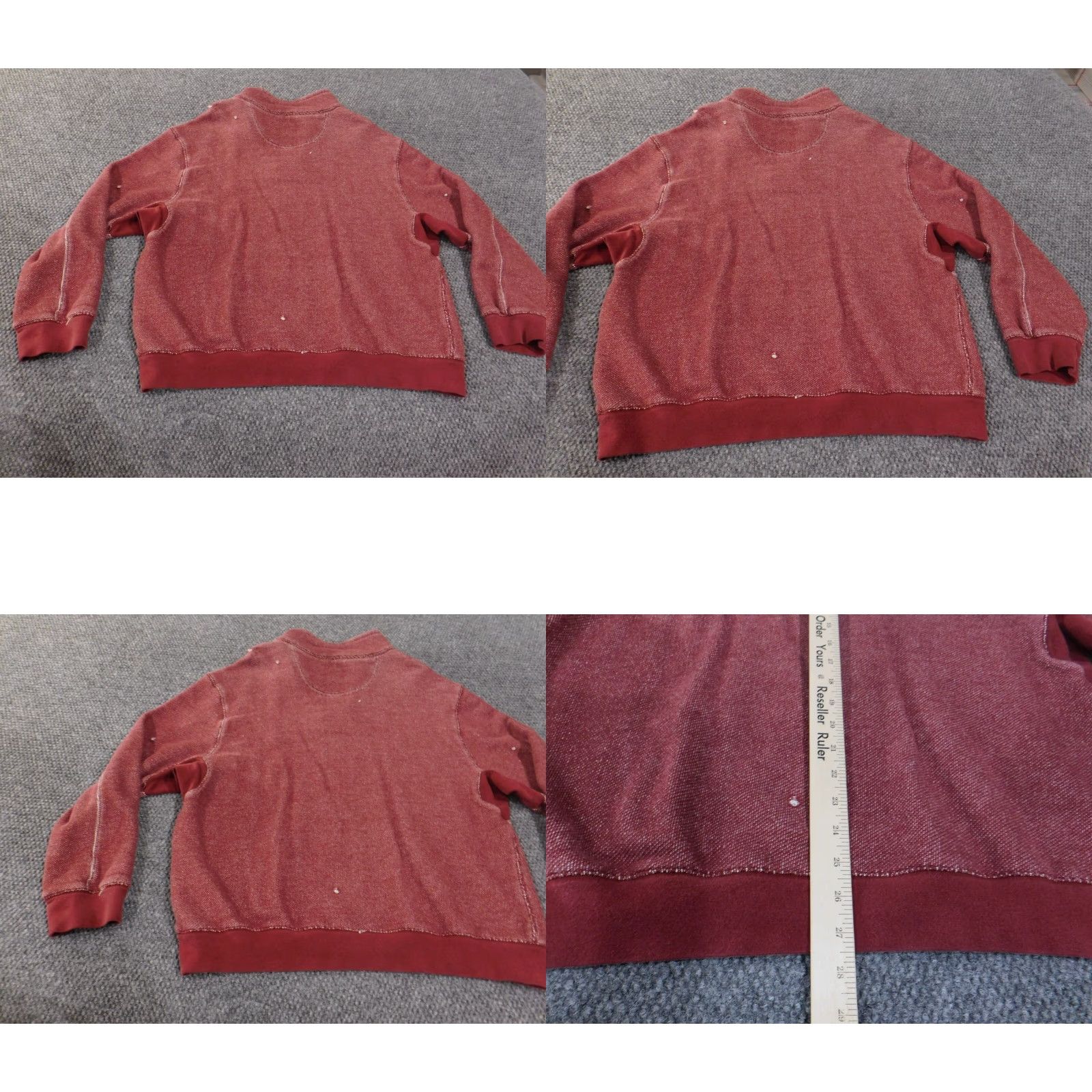 Vintage VINTAGE Woolrich Sweater Pullover 1/4 Zip Mens L Red Cotton Knit Retro Mock Neck Long Sleeve Size US L / EU 52-54 / 3 - 8 Thumbnail