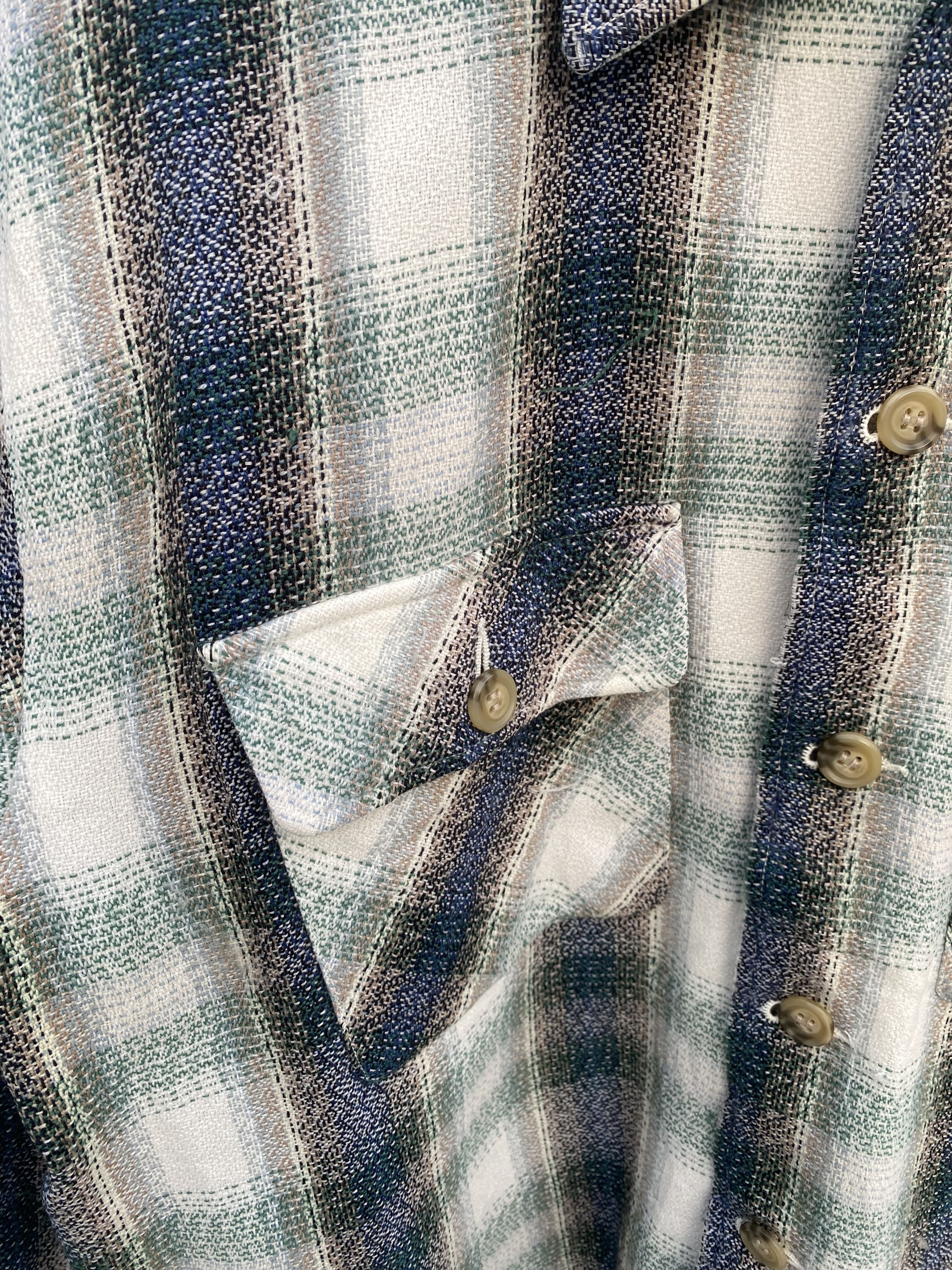 Flannel Vintage Carving green shadow plaid flannel Size US M / EU 48-50 / 2 - 6 Thumbnail