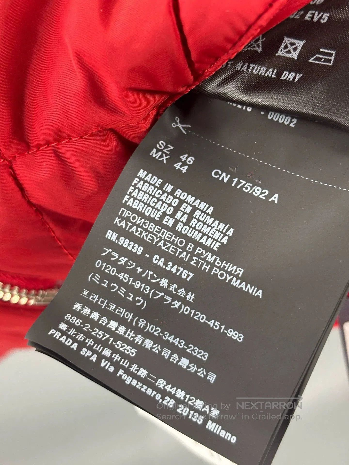 Prada red prada men's jacket with quilted front. Size US L / EU 52-54 / 3 - 5 Thumbnail