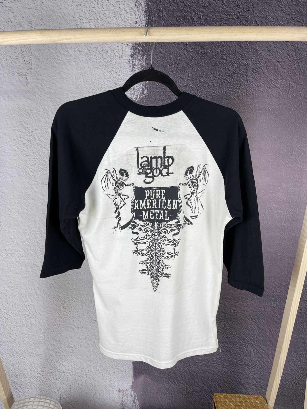 Band Tees Vintage lamb of god true American metal 3/4 sleeve tee shirt Size US S / EU 44-46 / 1 - 2 Thumbnail