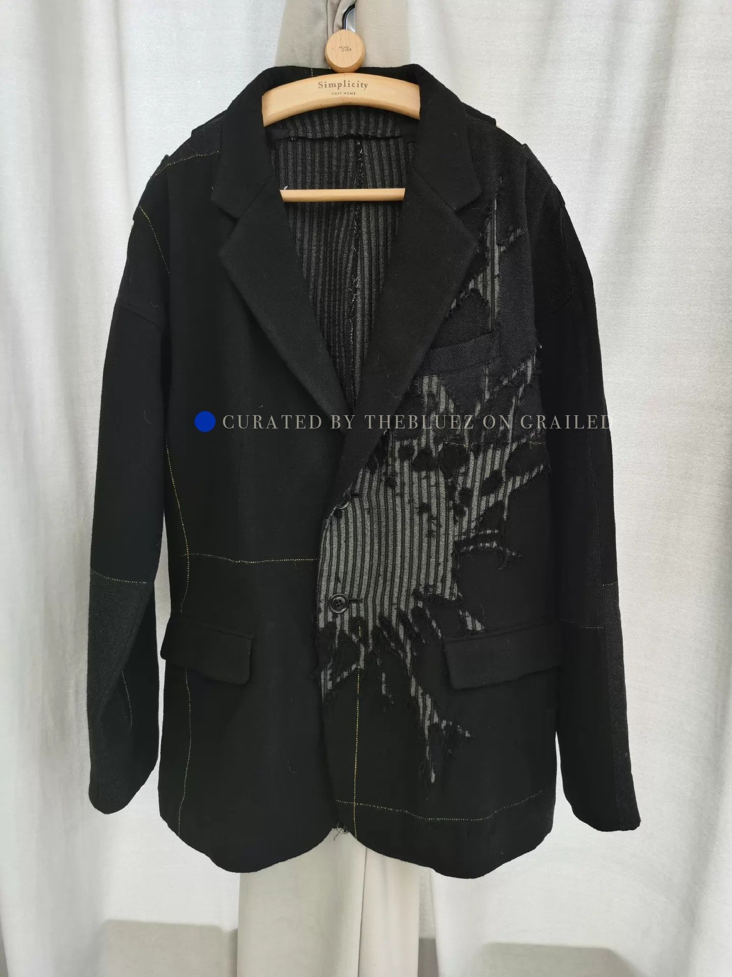Yohji Yamamoto Black Suit Jacket from 2016 Collection Size US M / EU 48-50 / 2 - 1 Thumbnail