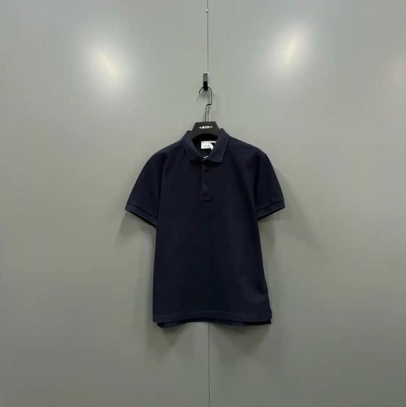 Burberry Burberry Men's Navy Cotton Short Sleeve Polo Size US M / EU 48-50 / 2 - 1 Thumbnail