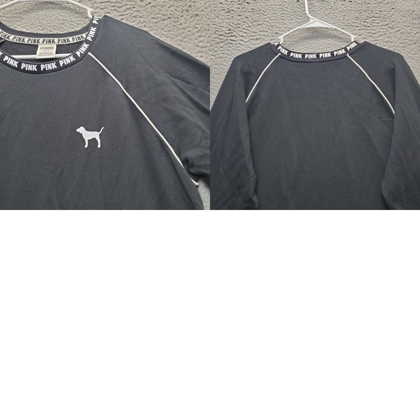 Victoria's Secret Victoria's Secret PINK Sweatshirt Womens M Black Long Sleeve Crew Neck Pullover Size M / US 6-8 / IT 42-44 - 8 Thumbnail