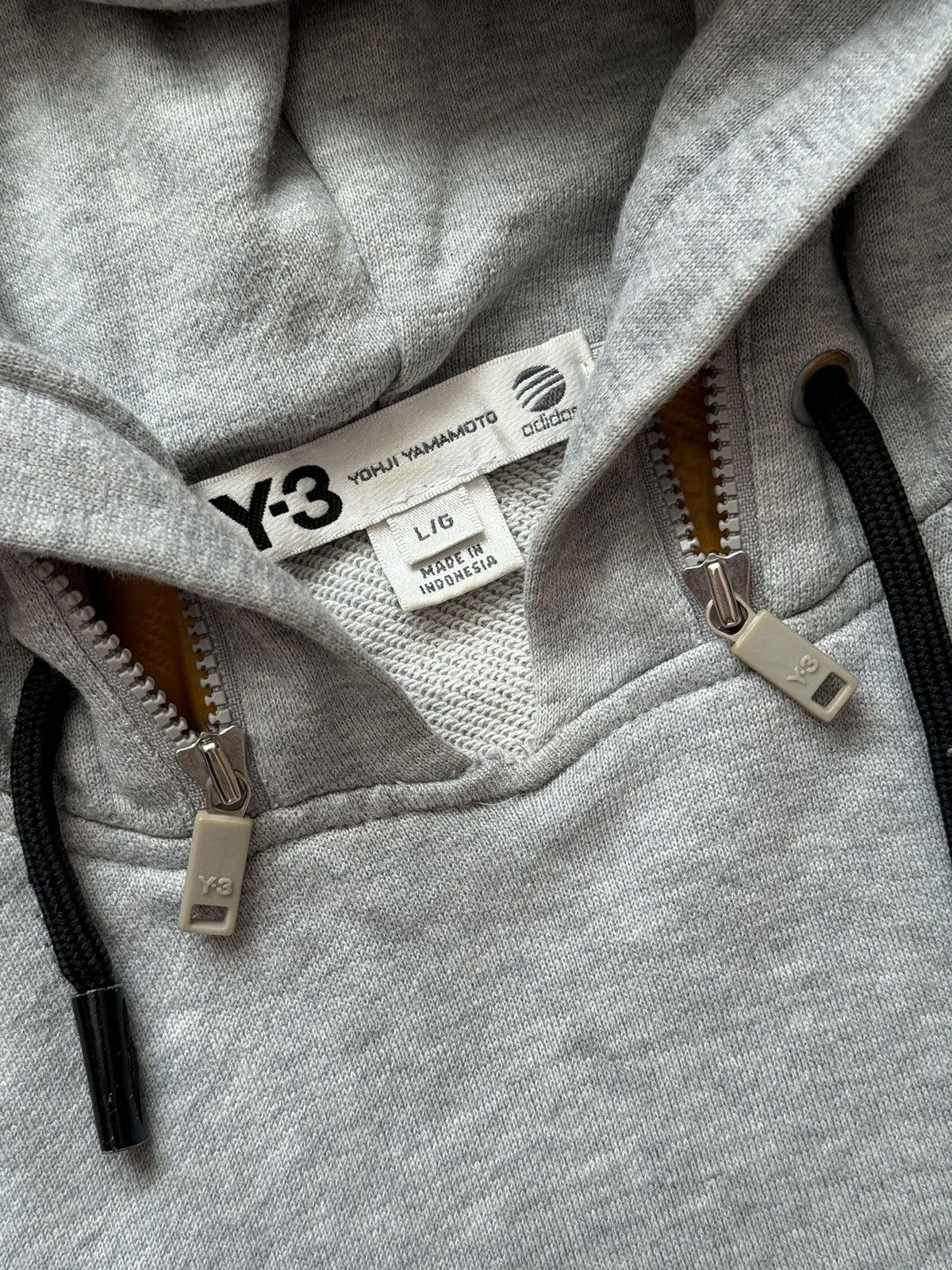 Adidas × Y-3 × Yohji Yamamoto Adidas L Y-3 Yohji Yamamoto gray hoodie sweatshirt hooded Size US L / EU 52-54 / 3 - 10 Thumbnail