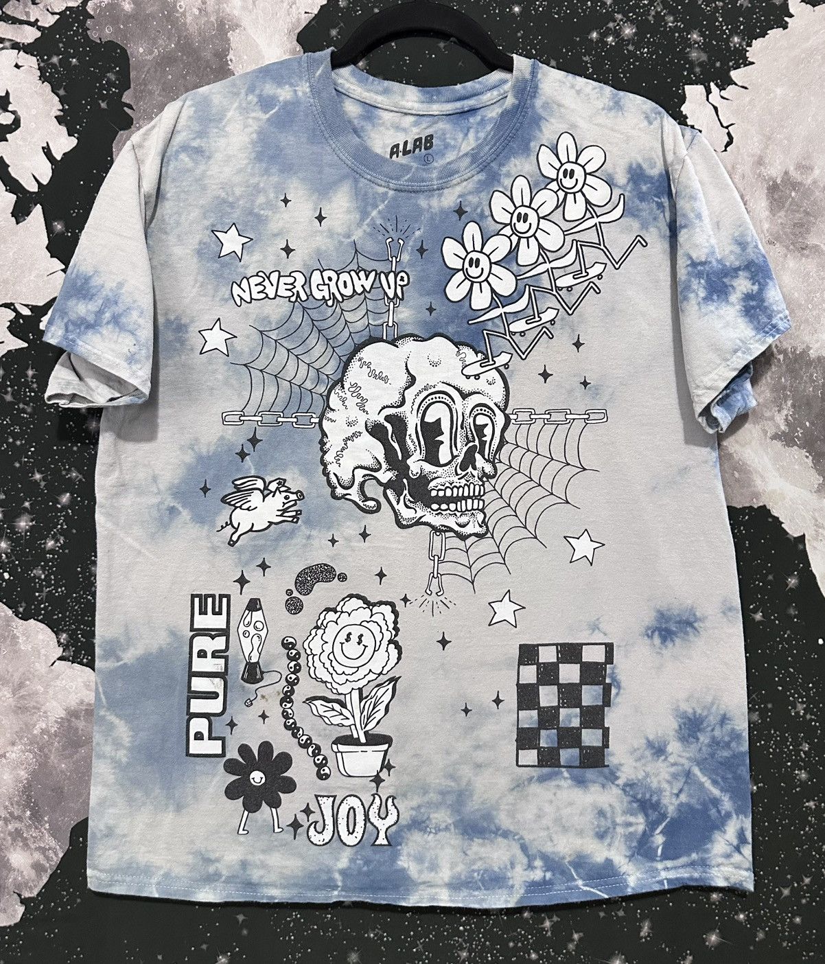 A.LAB A-Lab Never Grow Up Tie-Dye Shirt Size US L / EU 52-54 / 3 - 1 Thumbnail