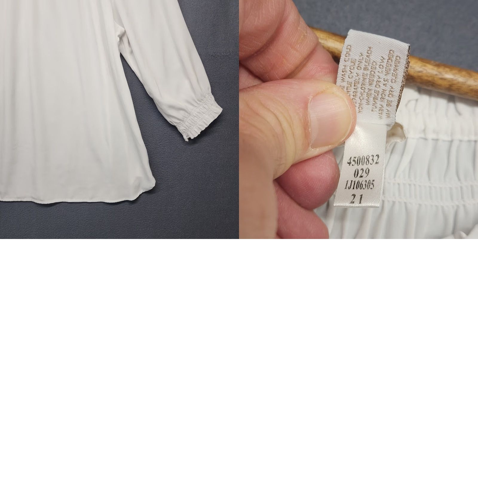 Vintage Chicos Top Womens Blouse White XL Lightweight Flowy Stretch Henley Office Long Sleeve Snap Shirt Womens XL White Blouse Size XL / US 12-14 / IT 48-50 - 9 Thumbnail