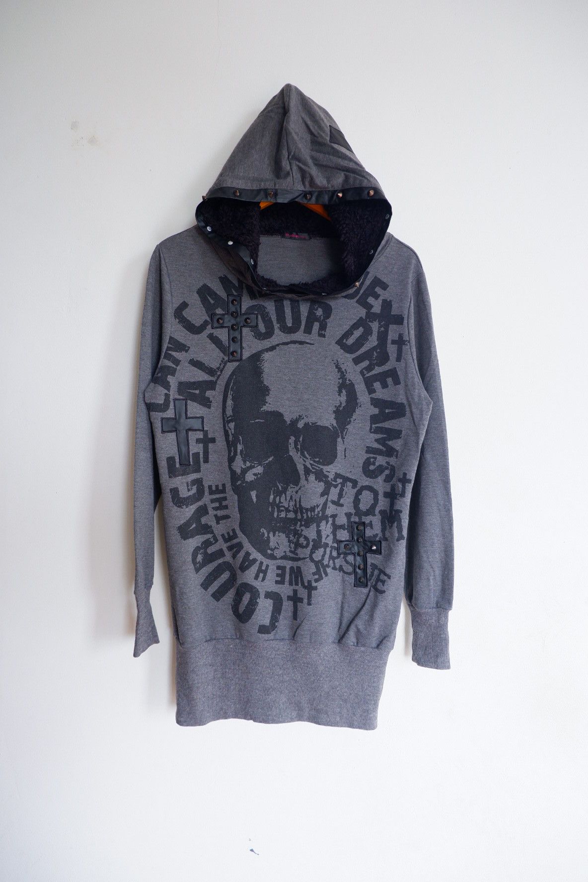 Hysteric Glamour Vintage Diable Caiserr Cross Studded Hoodie Size US L / EU 52-54 / 3 - 1 Thumbnail