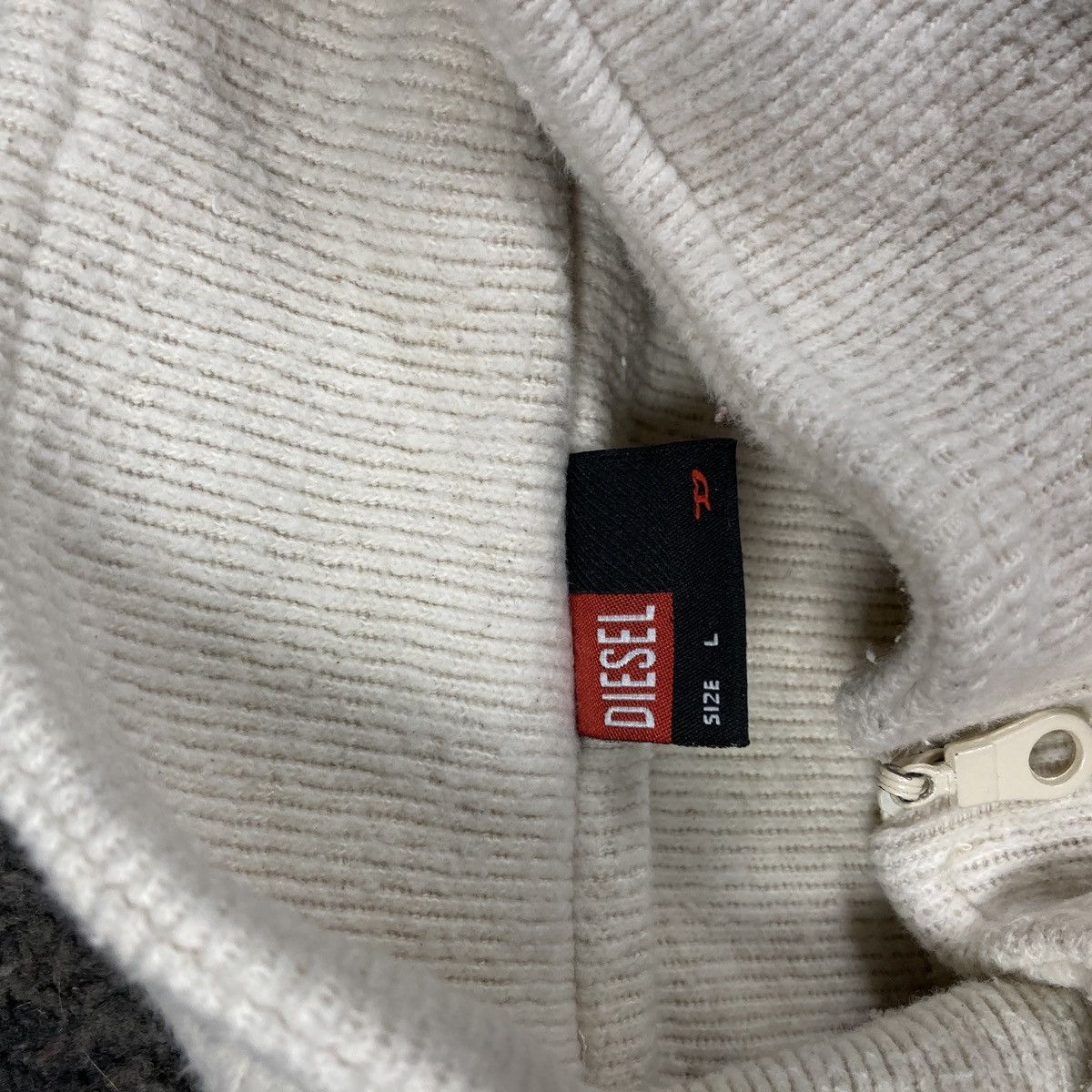 Diesel × Vintage Diesel big logo 3/4 zip vintage sweater Size US L / EU 52-54 / 3 - 4 Thumbnail