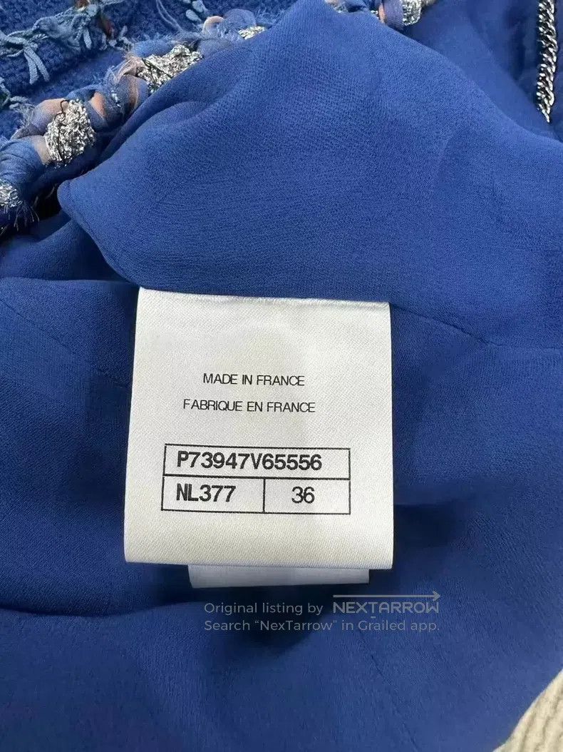 Chanel Chanel Blue four-pocket floral tassel jacket Size XS / US 0-2 / IT 36-38 - 3 Thumbnail
