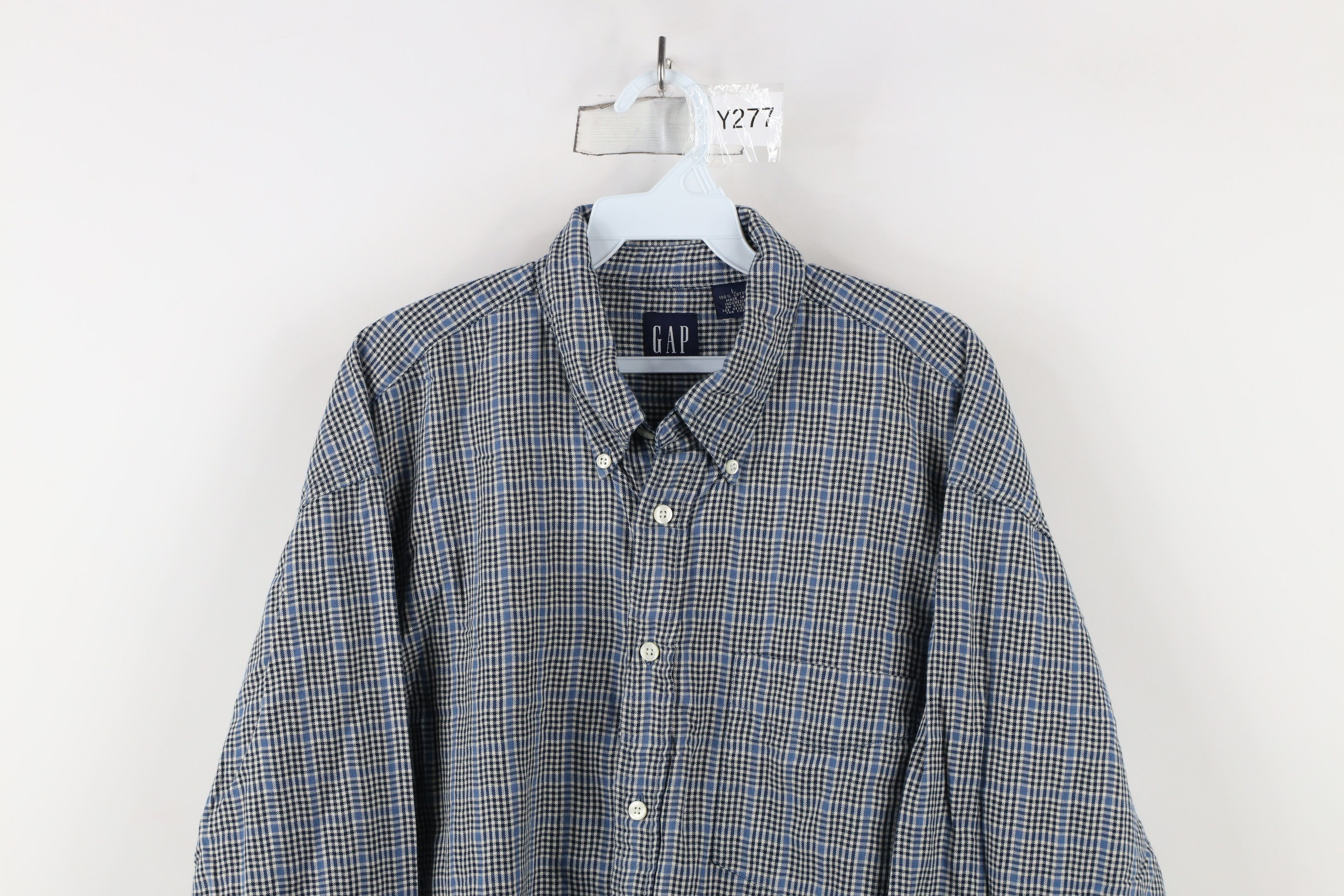 Gap × Vintage Vintage Y2K 2001 Gap Plaid Flannel Button Down Shirt Size US L / EU 52-54 / 3 - 2 Thumbnail
