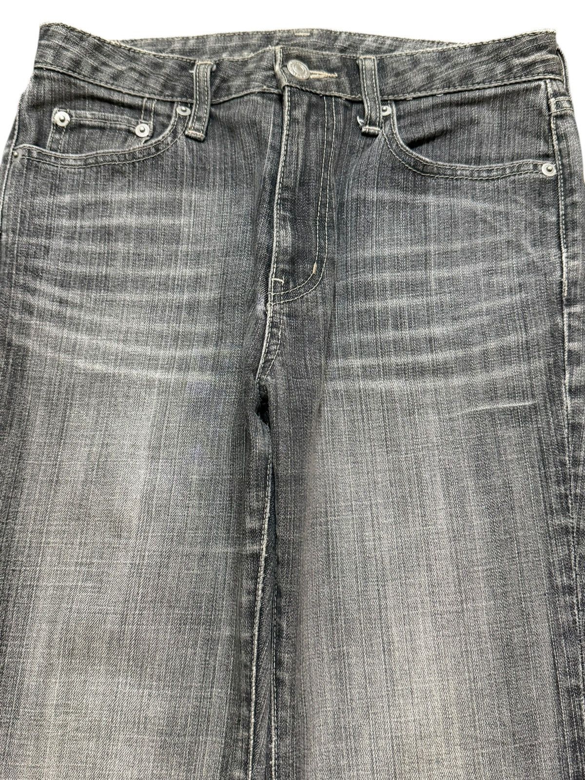Uniqlo Vintage Japanese Uniqlo Faded Wash Whiskers Wide Leg Flare Size US 28 / EU 44 - 3 Thumbnail