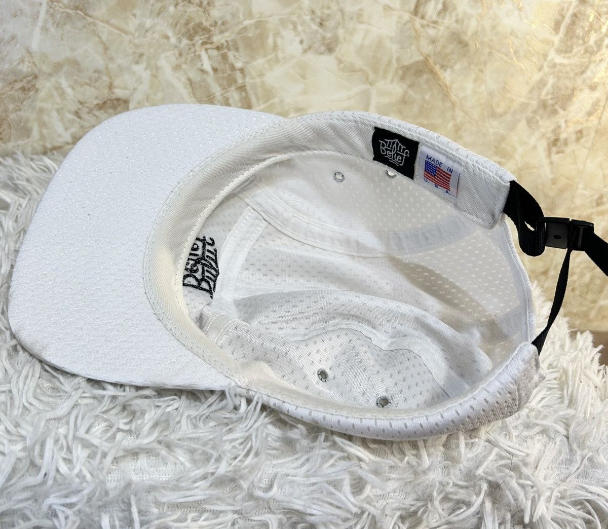 Belief NYC Belief NYC White 5 Panel Hat Mesh Cap Skate Sk8 USA Size ONE SIZE - 5 Thumbnail