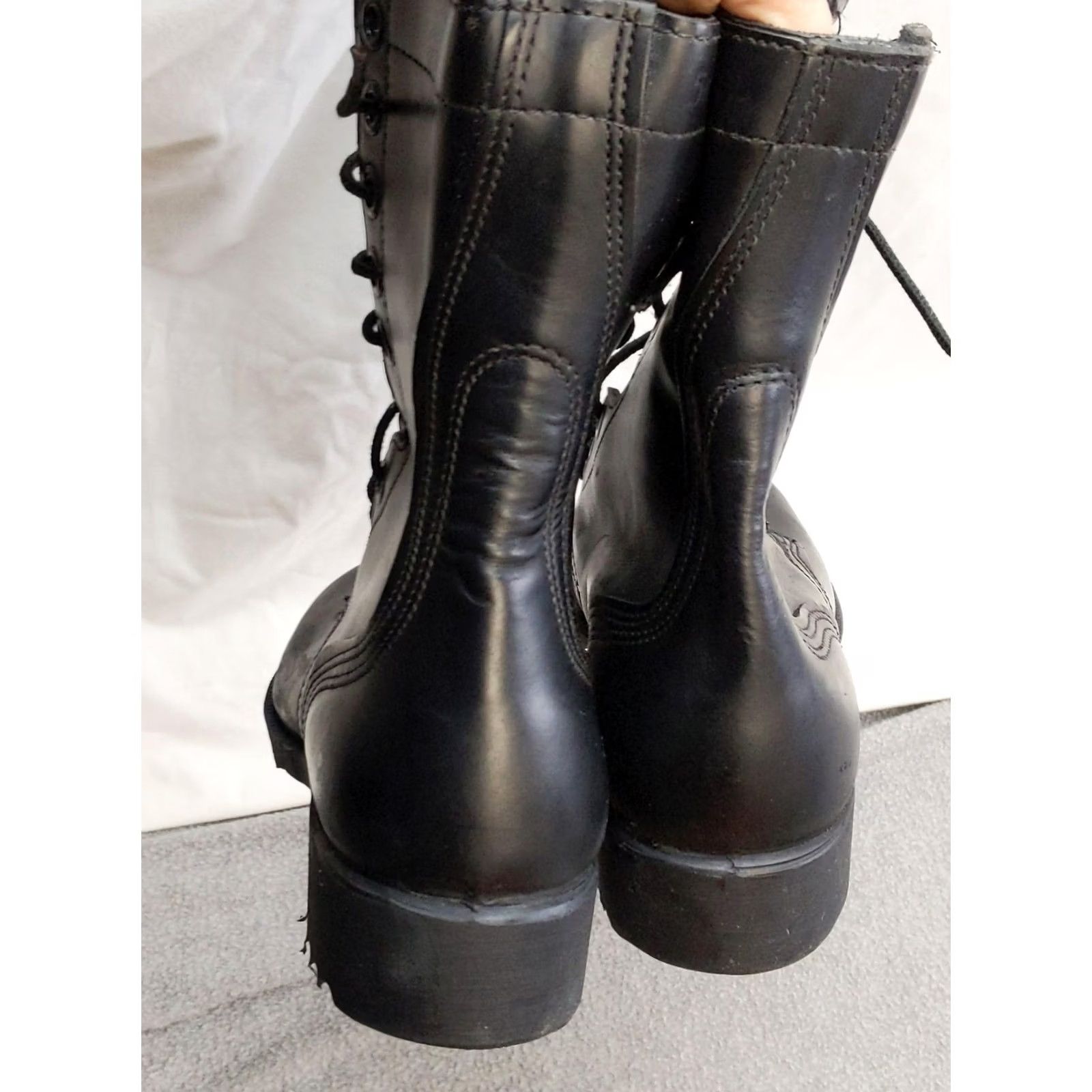Vintage RO-SEARCH Boots Womens 5.5 Black Leather Mid-Calf Lace-Up Combat Work Boot Mens? Women 5.5 Black Leather Size US 6 / IT 36 - 7 Thumbnail