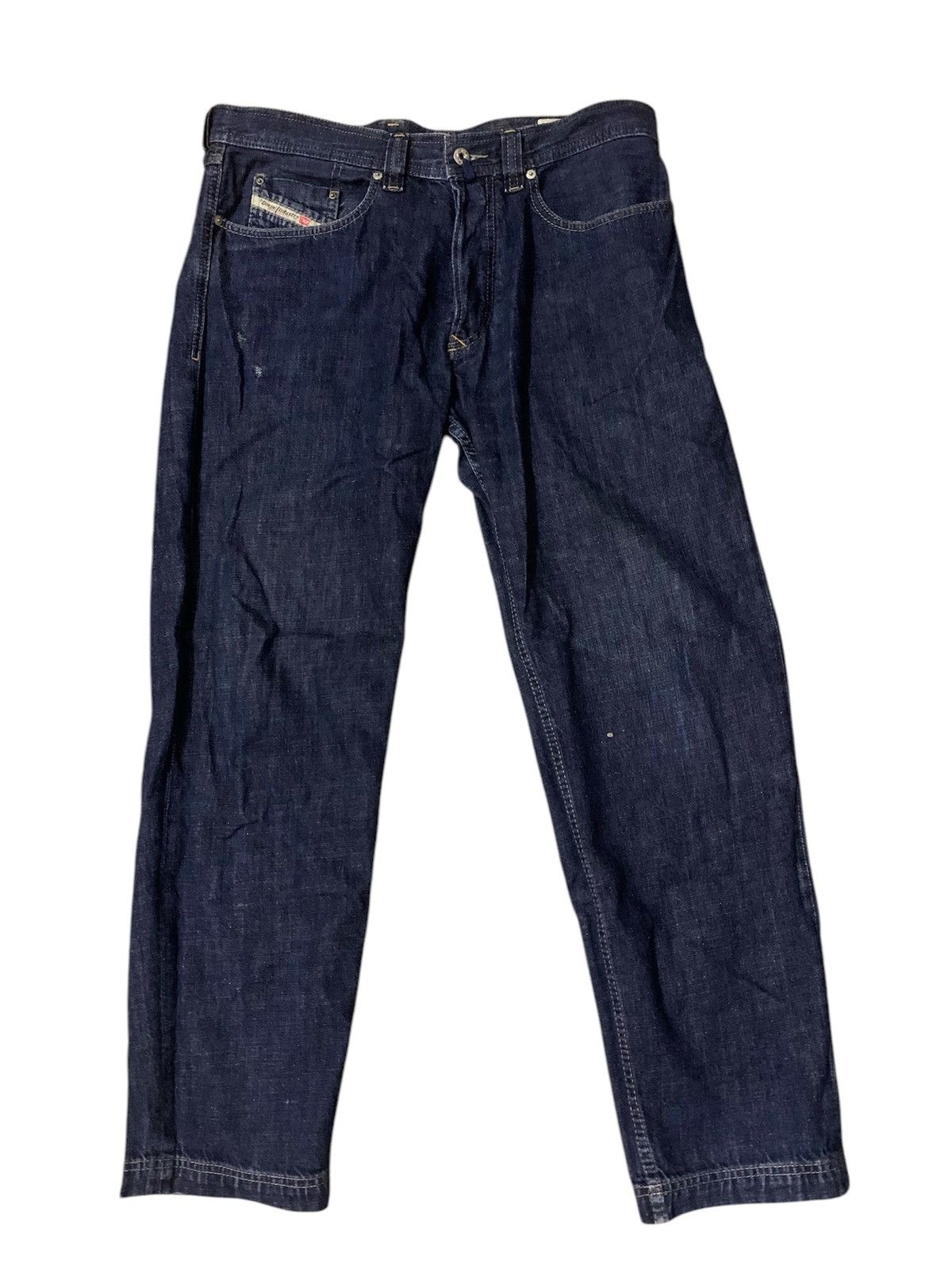 Diesel Back In The Sadle Cow Leather Denim Jeans