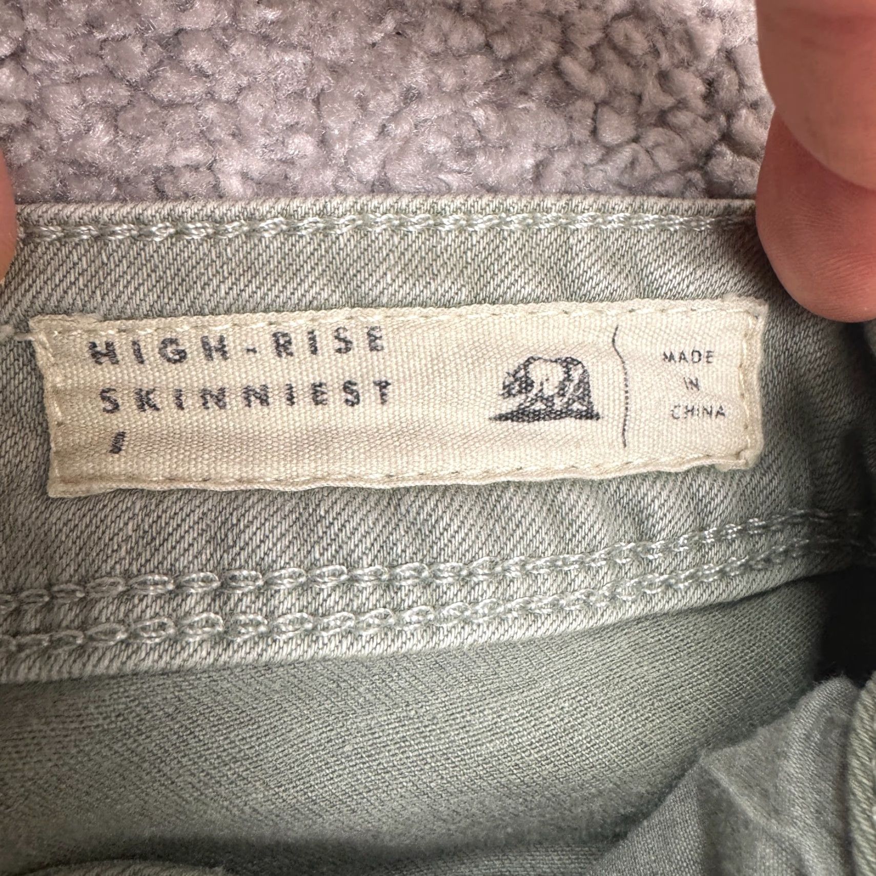 Vintage Bullhead Jeans High Rise Skinny Denim Green 26x27 Adult Regular 26 Green 5-Pocket Womens Size 25" / US 0 / IT 36 - 6 Thumbnail