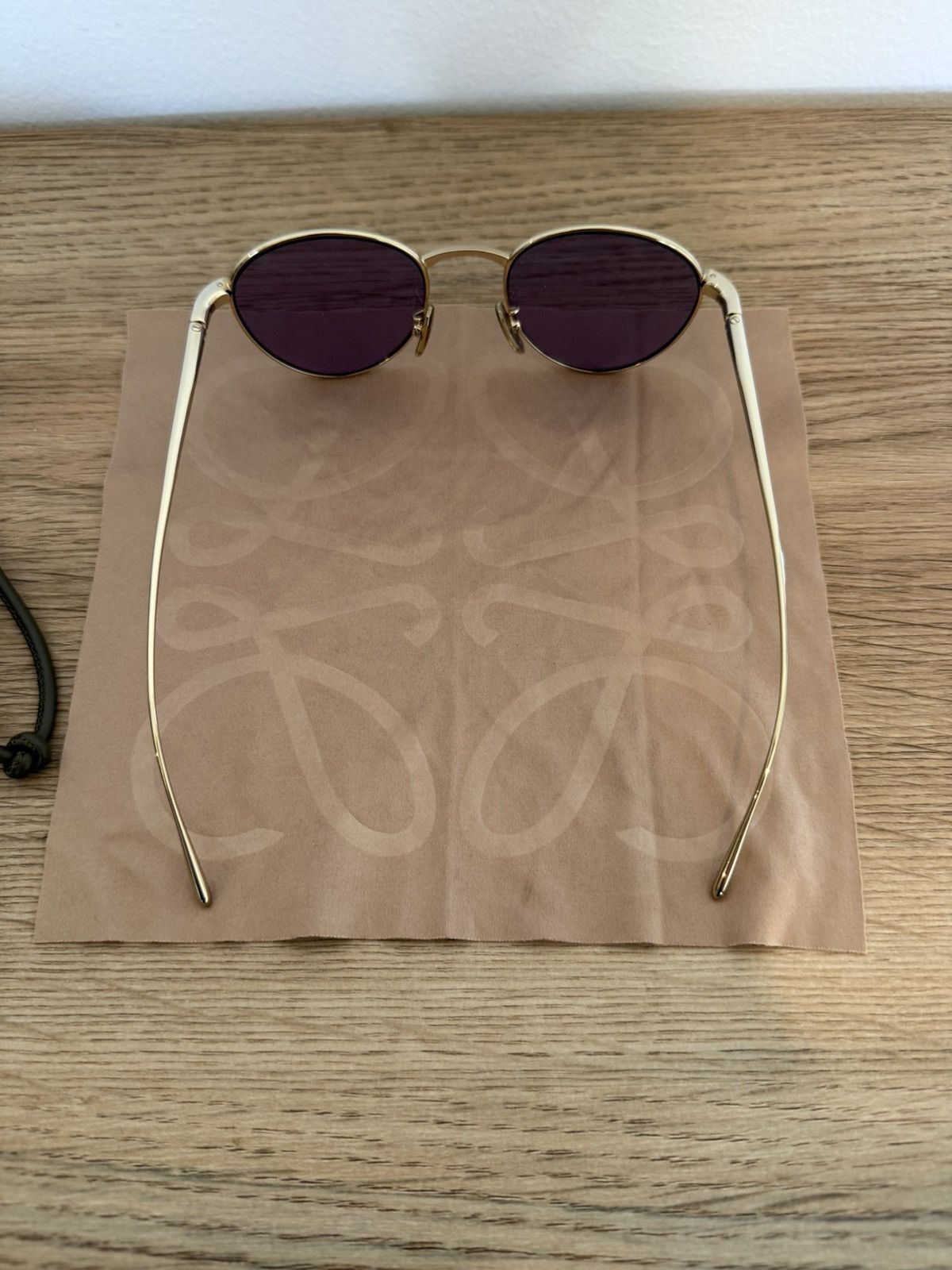 Loewe LOEWE - Slim 49mm Round Sunglasses - Gold/Purple Size ONE SIZE - 3 Thumbnail