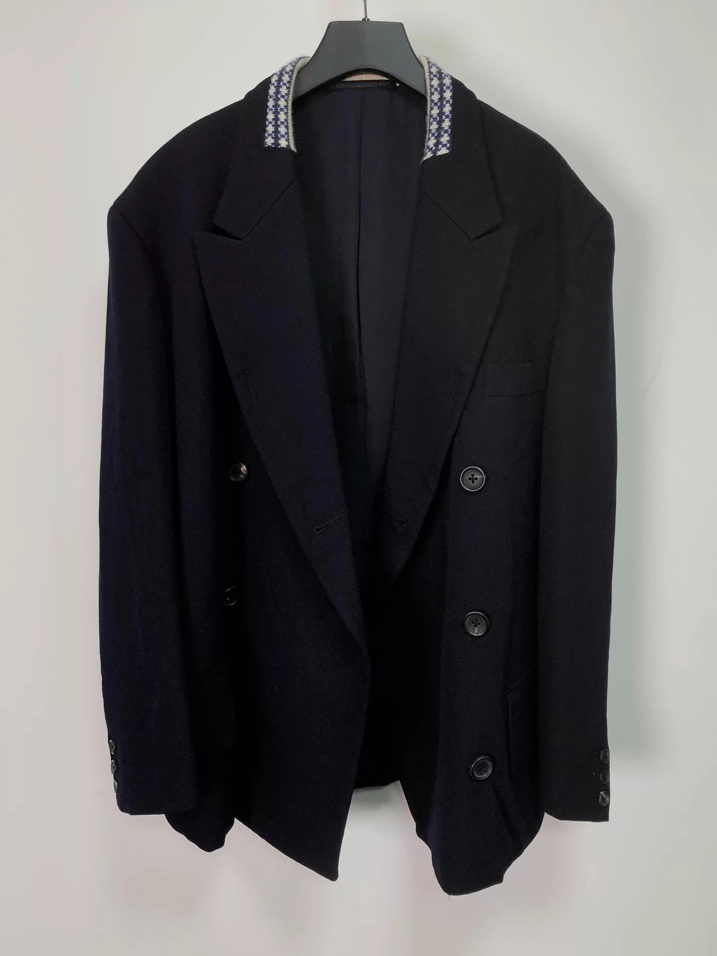 Yohji Yamamoto Yohji Yamamoto 95AW Rokumeikan Jacket Black Purple Blue S Size US S / EU 44-46 / 1 - 1 Thumbnail