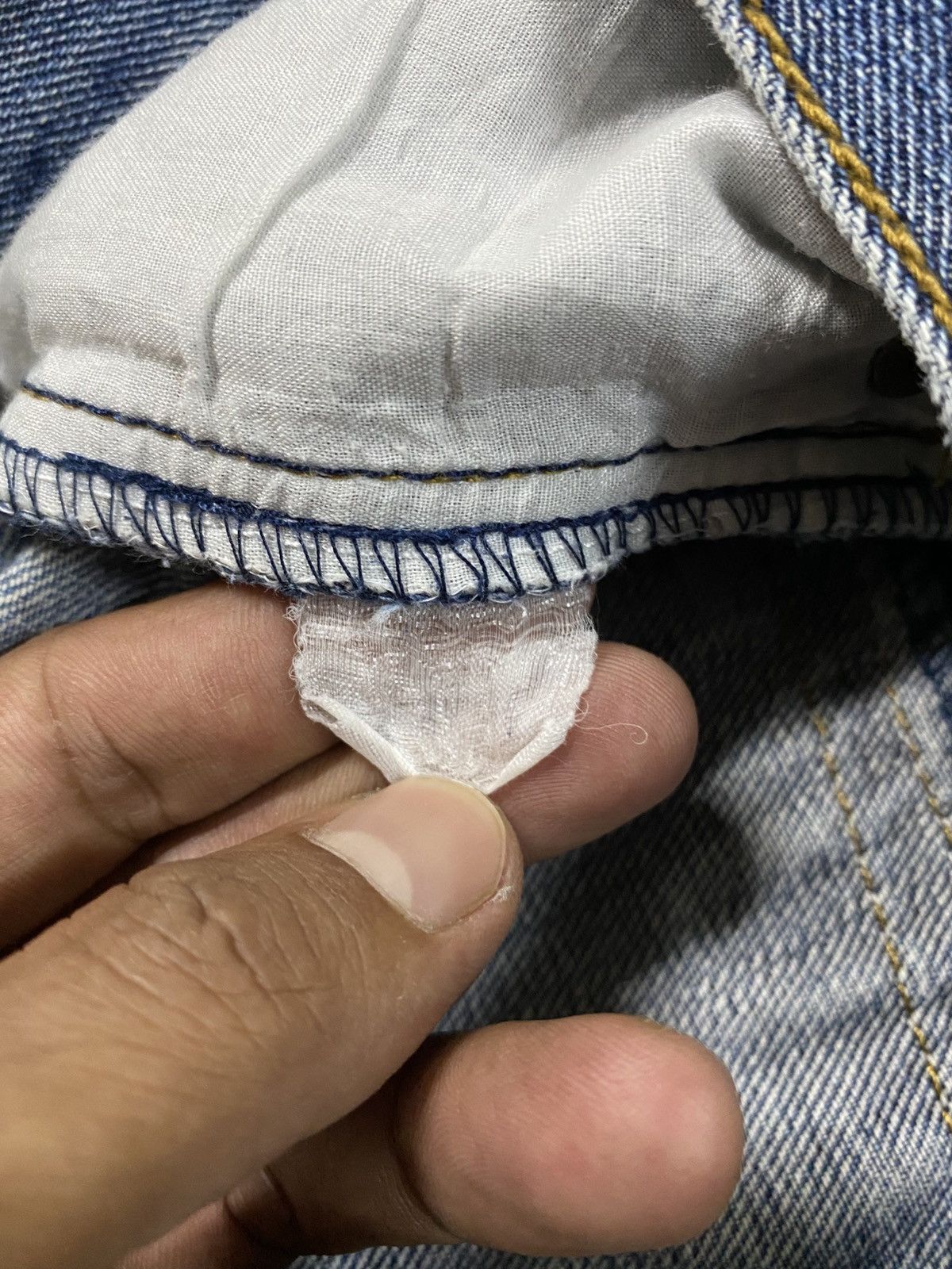 Craftsman × Designer × Vintage Vintage Joge Martin Craftsman Hand Made Denim Cropped @221 Size US 33 - 7 Thumbnail