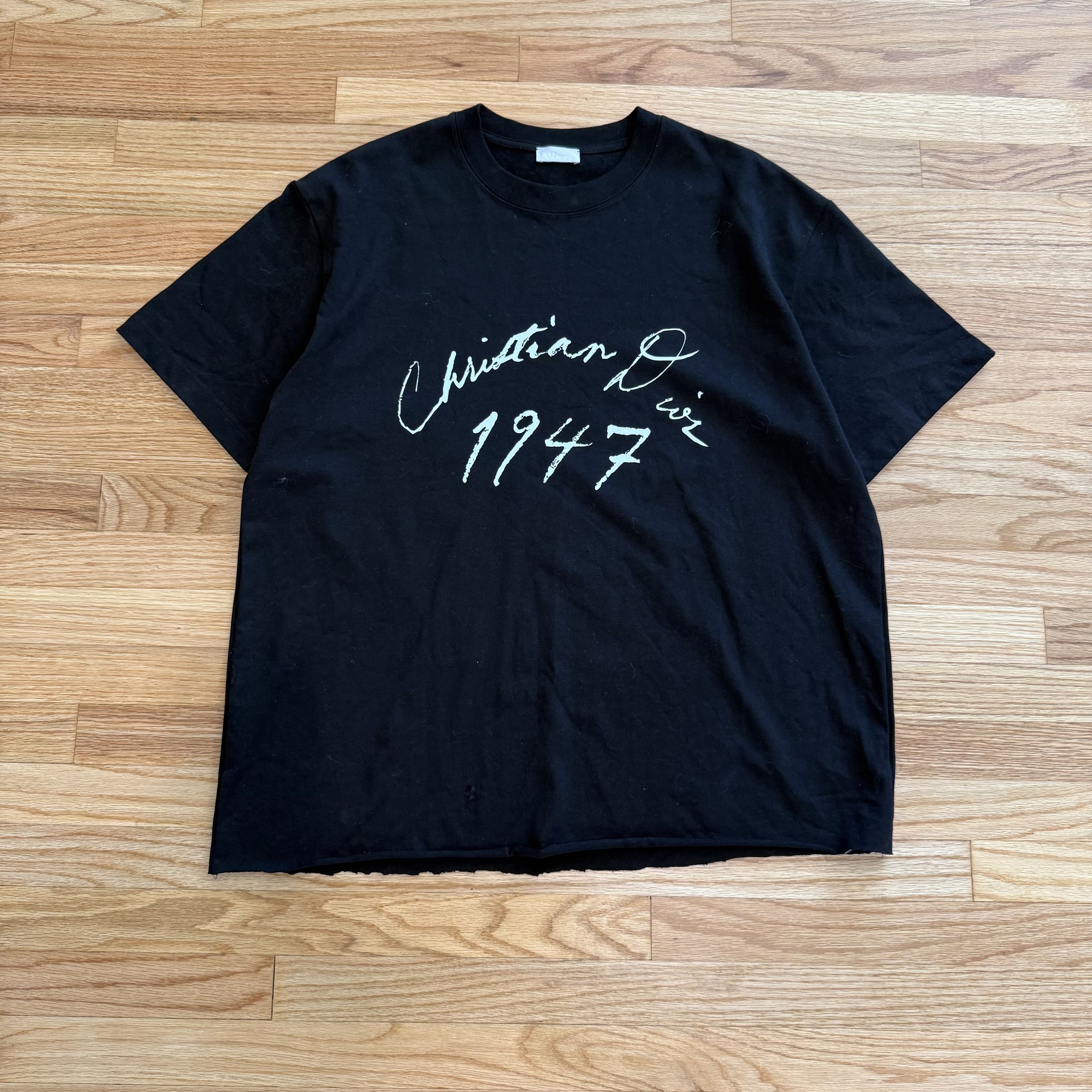 Dior Christian Dior 1947 Cut Hem T-Shirt | Grailed