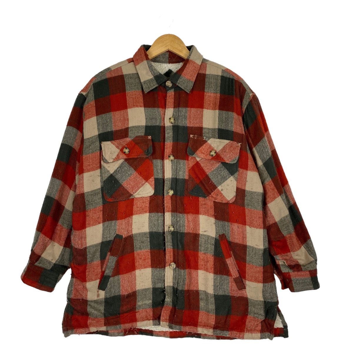 Japanese Brand Vintage Uniqlo Nova Check Sherpa Lining Jacket Size US L / EU 52-54 / 3 - 1 Thumbnail