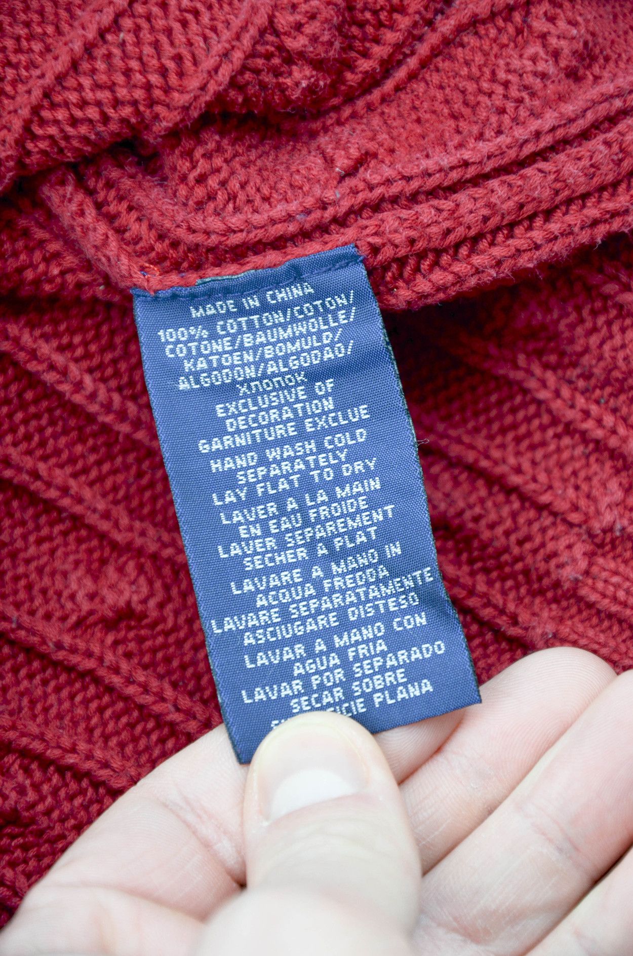 Ralph Lauren Ralph Lauren Red Cable Knit Sweater - Size L Size L / US 10 / IT 46 - 8 Thumbnail