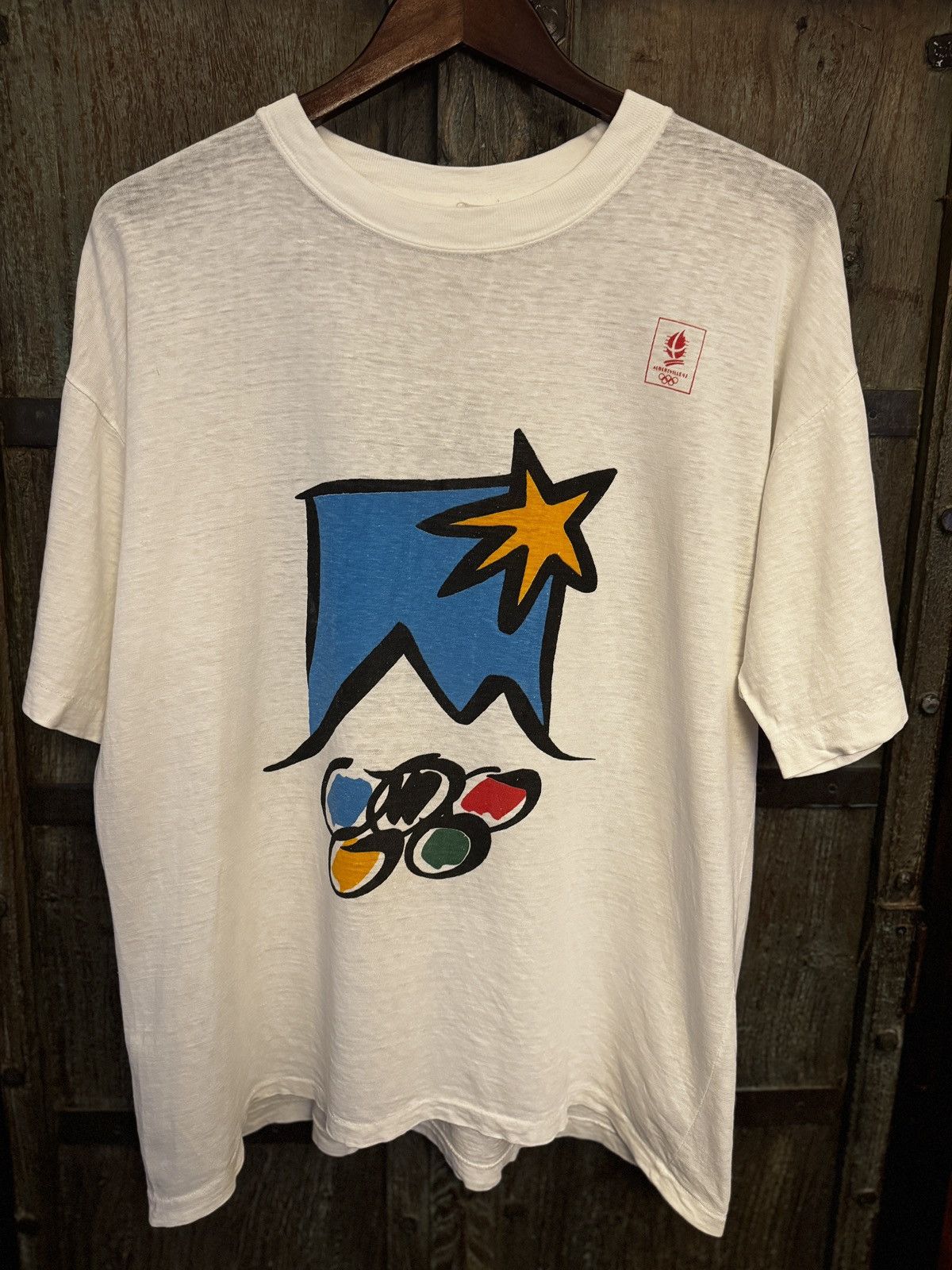 USA Olympics Vintage Albertville 1992 Winter Olympics Shirt Size US L / EU 52-54 / 3 - 1 Thumbnail