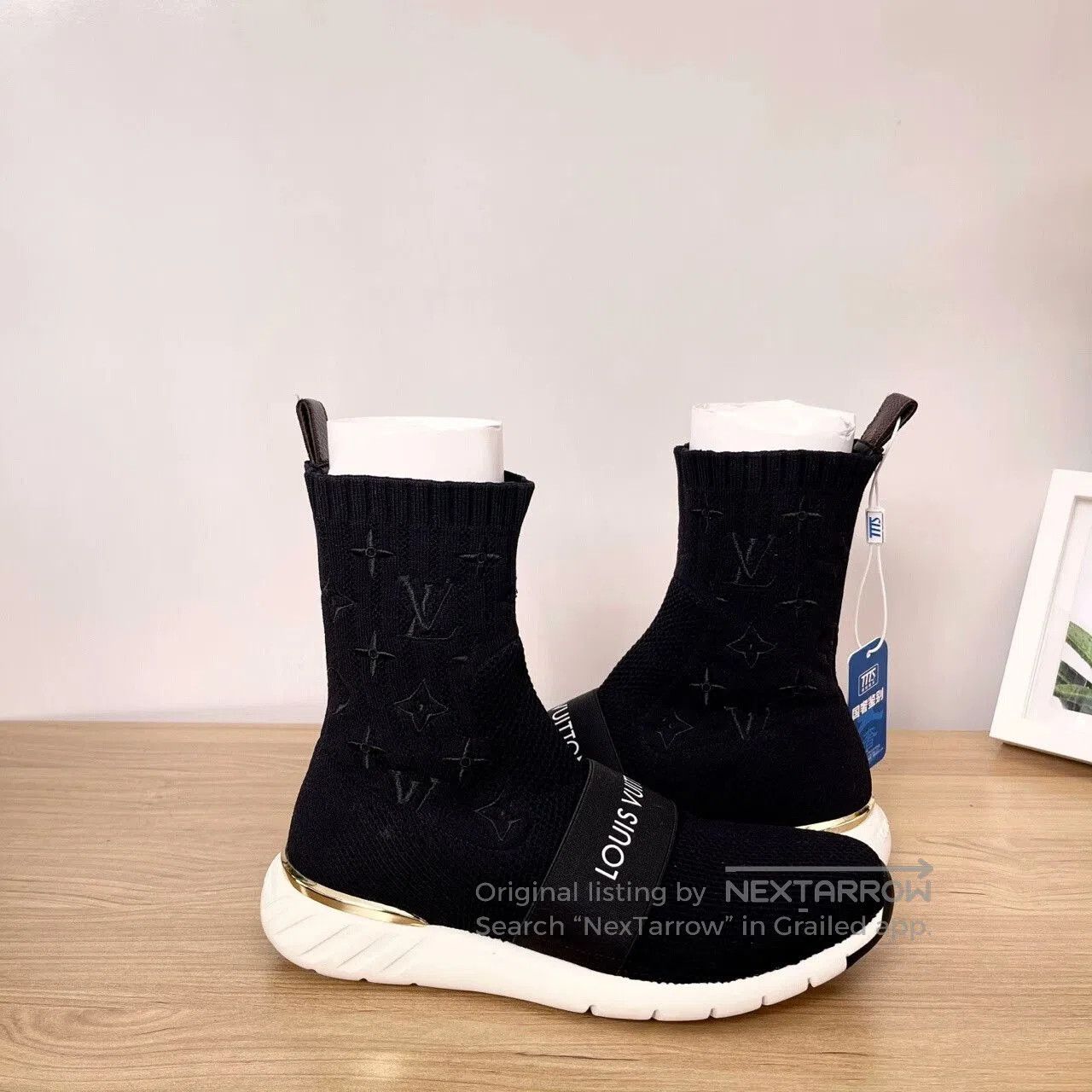 Louis Vuitton LV Aftergame Black Monogram Sock Shoes. Size US 9 / EU 42 - 8 Thumbnail