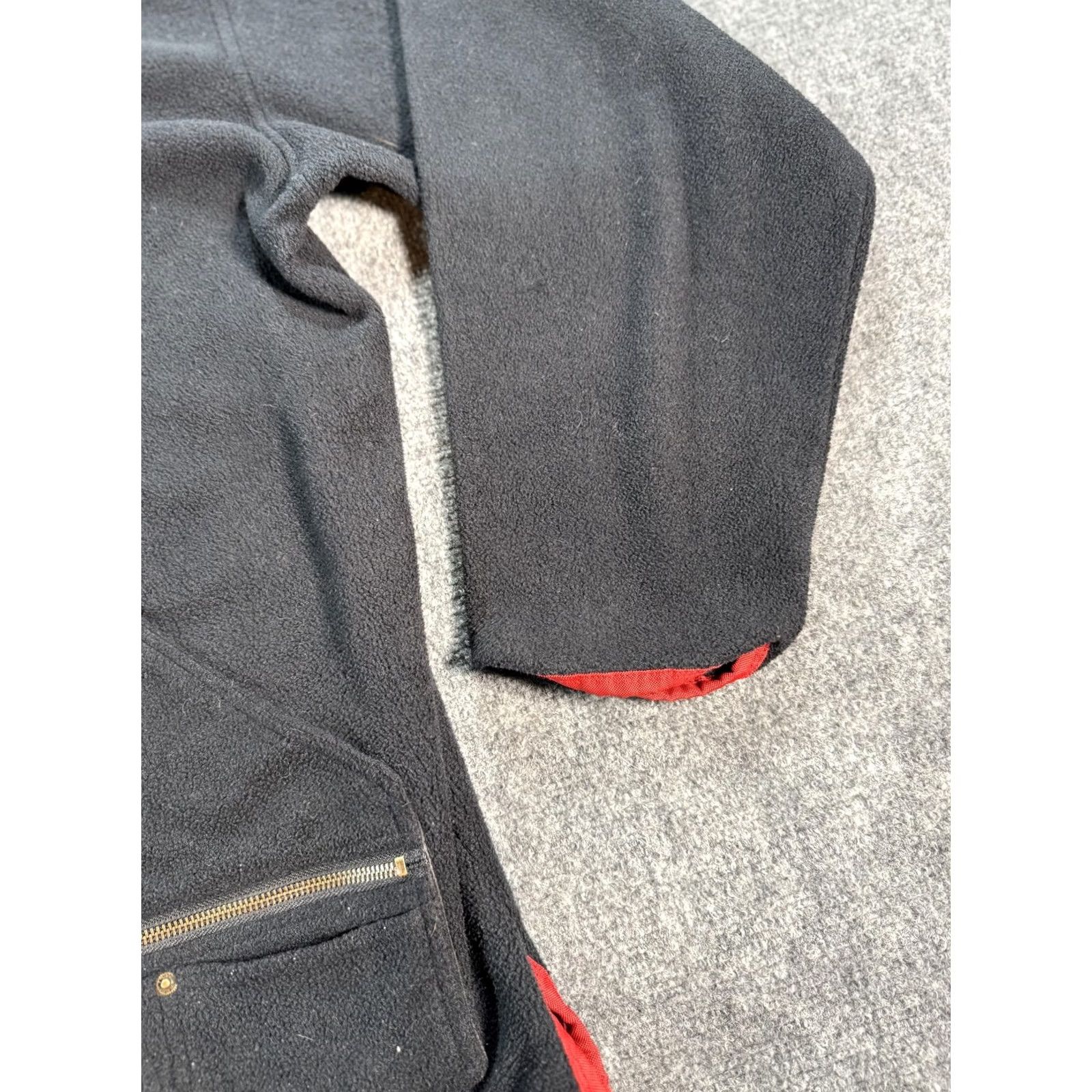 Pelle Pelle VINTAGE Pelle Jacket Mens 2XL Black Fleece Red Trim Full Zip Marc Buchanan Logo Size US XXL / EU 58 / 5 - 5 Thumbnail