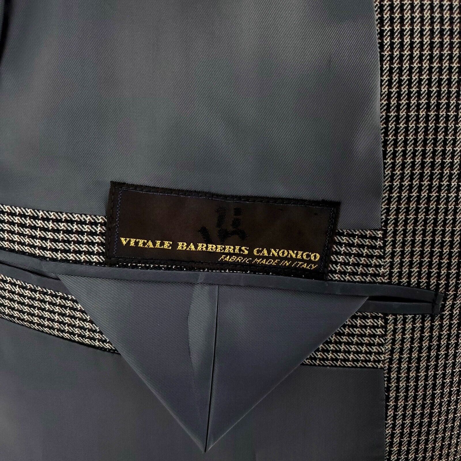 Vitale Barberis Canonico Vitale Barberis Canonico Wool 2 Button Sport Coat 42R Black Size 42R - 7 Thumbnail