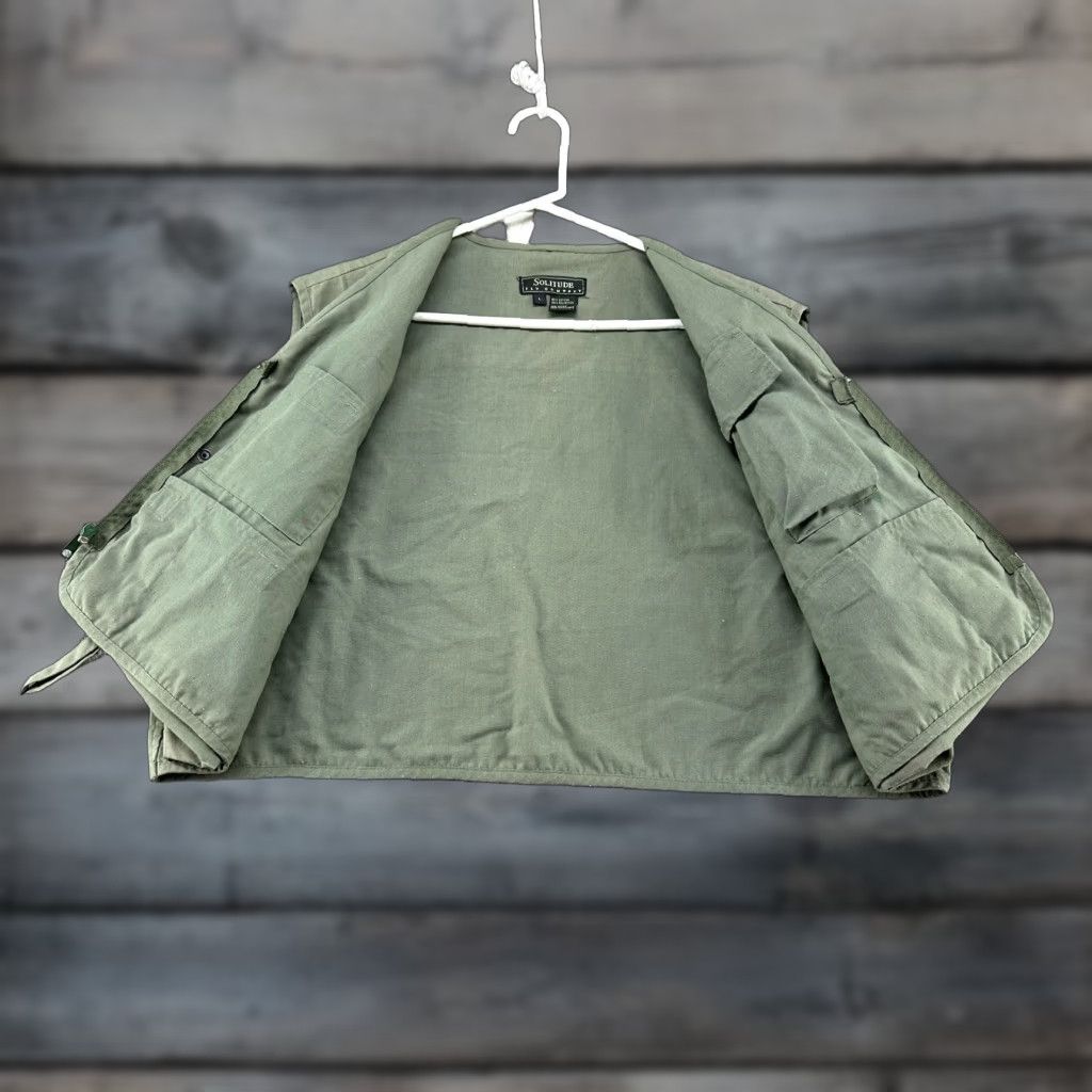 Vintage VINTAGE Solitude Vest Mens L Green Nylon Full Zip Fishing Hunting 90s Military Pattern Insulated Pockets Size US L / EU 52-54 / 3 - 1 Thumbnail