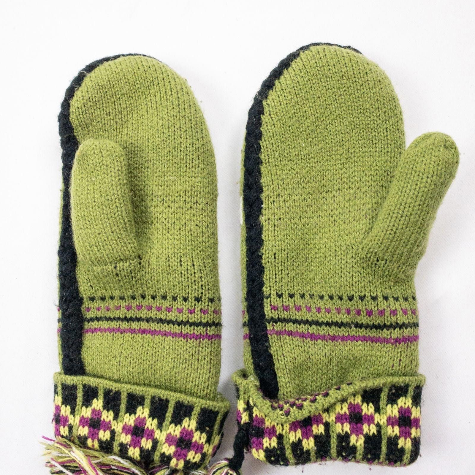 Other Anthropologie Green Patterned Mittens Womens One Size Size ONE SIZE - 8 Thumbnail