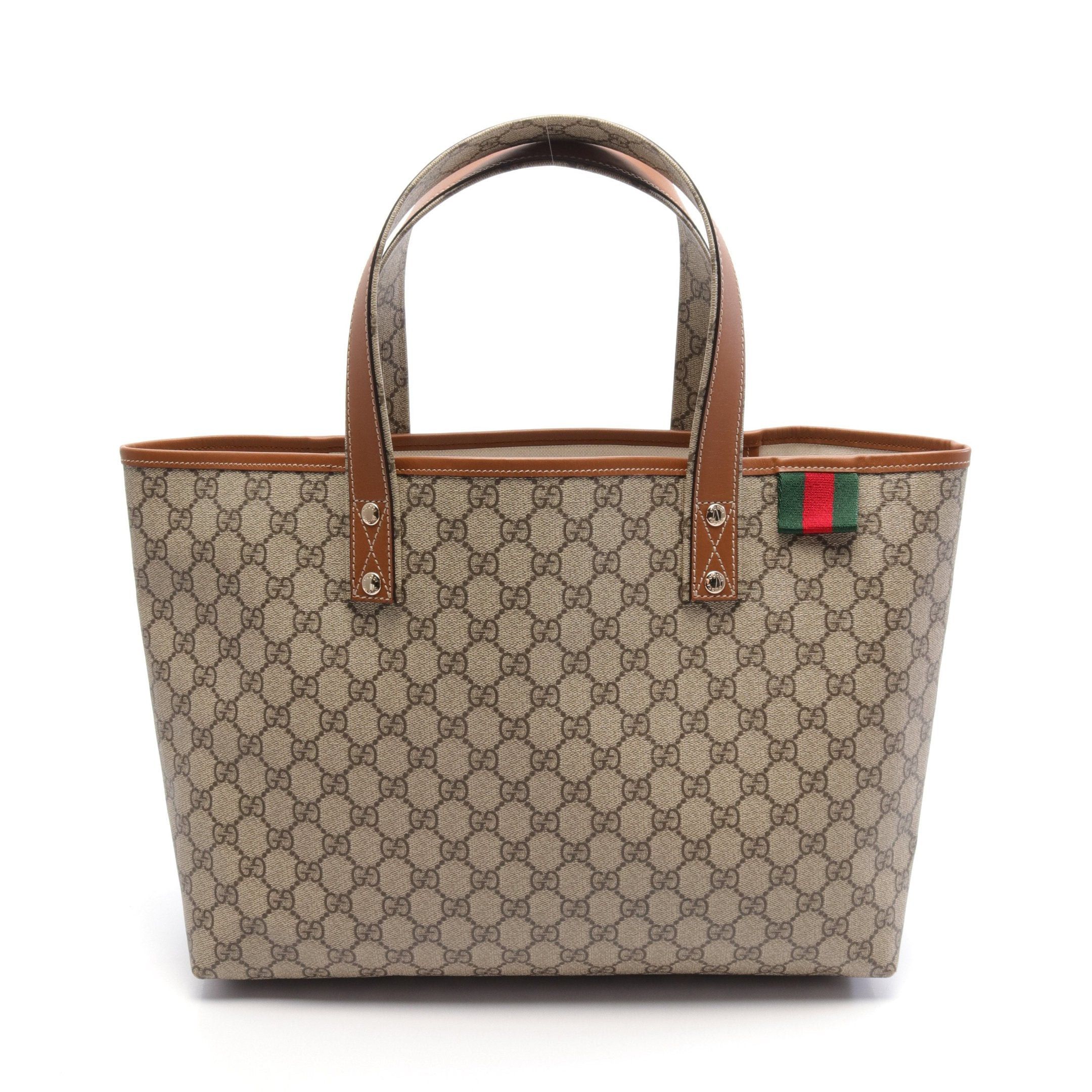 Gucci Gucci Gg Supreme Sherry Line Handbag Tote Bag Leather Beige Multicolor Size ONE SIZE - 1 Thumbnail