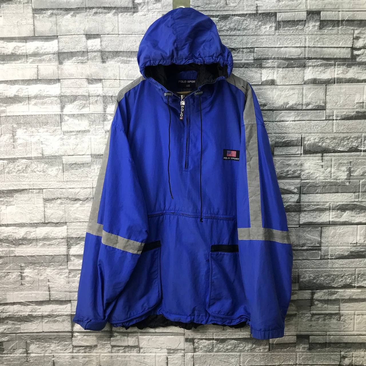Polo Ralph Lauren Vintage 90s Polo Sport Ralph Lauren USA Flag Anorak BAGGY XL Size US XL / EU 56 / 4 - 1 Thumbnail