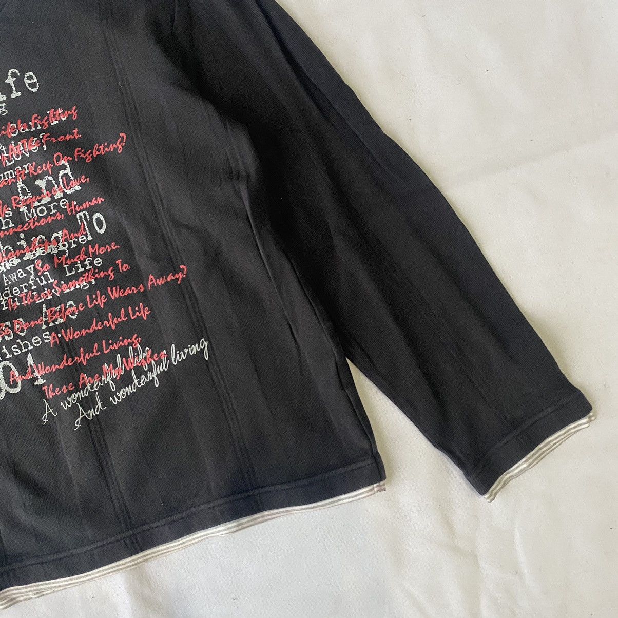 If Six Was Nine × Japanese Brand × Le Grande Bleu (L.G.B.) Japanese Style Poem Gothic Triple Layer Long Sleeve Tees Size US M / EU 48-50 / 2 - 6 Thumbnail