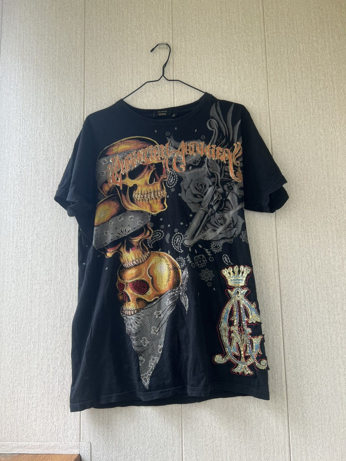 Christian Audigier Christian Audiger vintage drip tshirt Size US XL / EU 56 / 4 - 1 Thumbnail