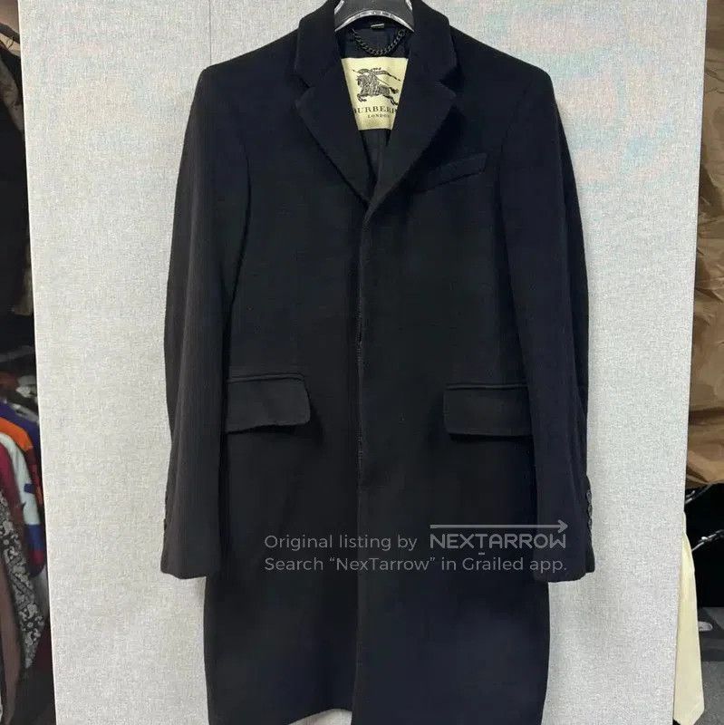 Burberry Burberry Black Wool Long Coat for Men. Size US M / EU 48-50 / 2 - 1 Thumbnail