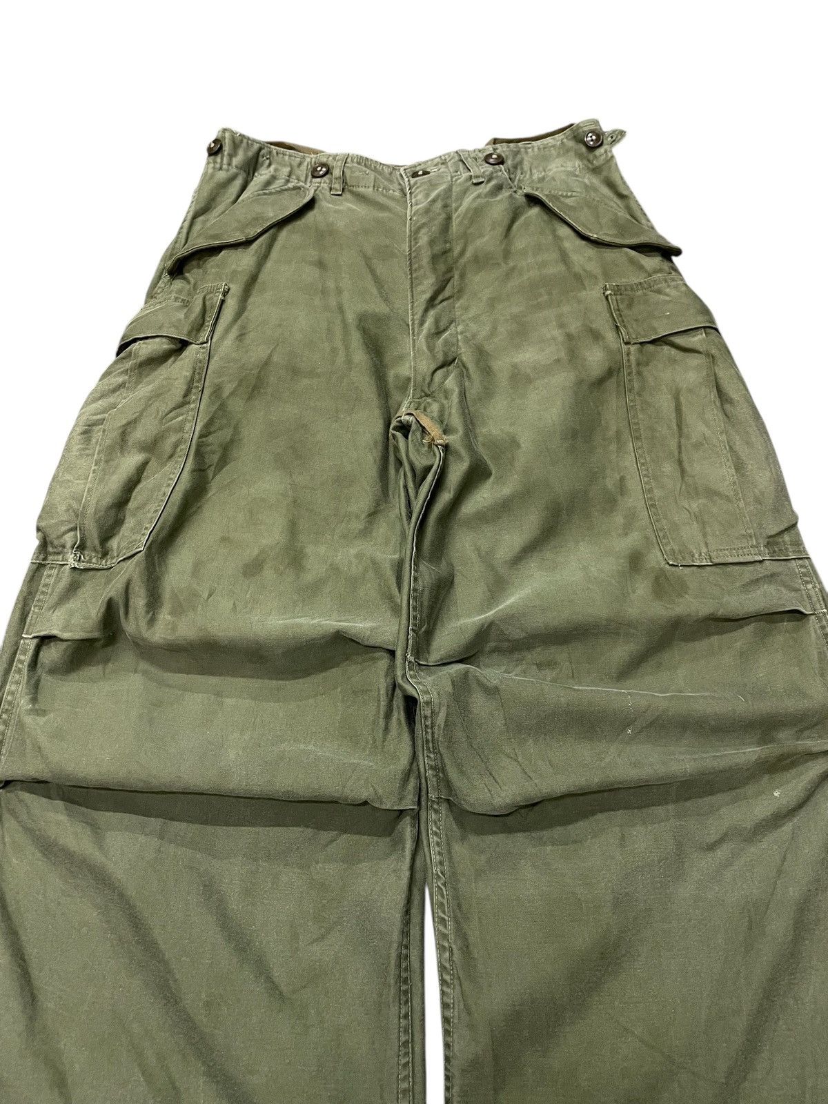 Vintage 50s Vintage WW2 US Military M-1951 Cargo Trousers Baggy Size US 32 / EU 48 - 10 Thumbnail