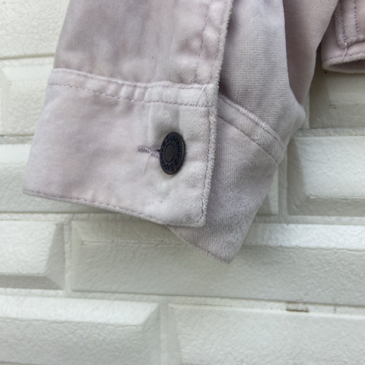 Supreme Supreme Velvet Dusty Pink Trucker Jacket Size US M / EU 48-50 / 2 - 19 Thumbnail