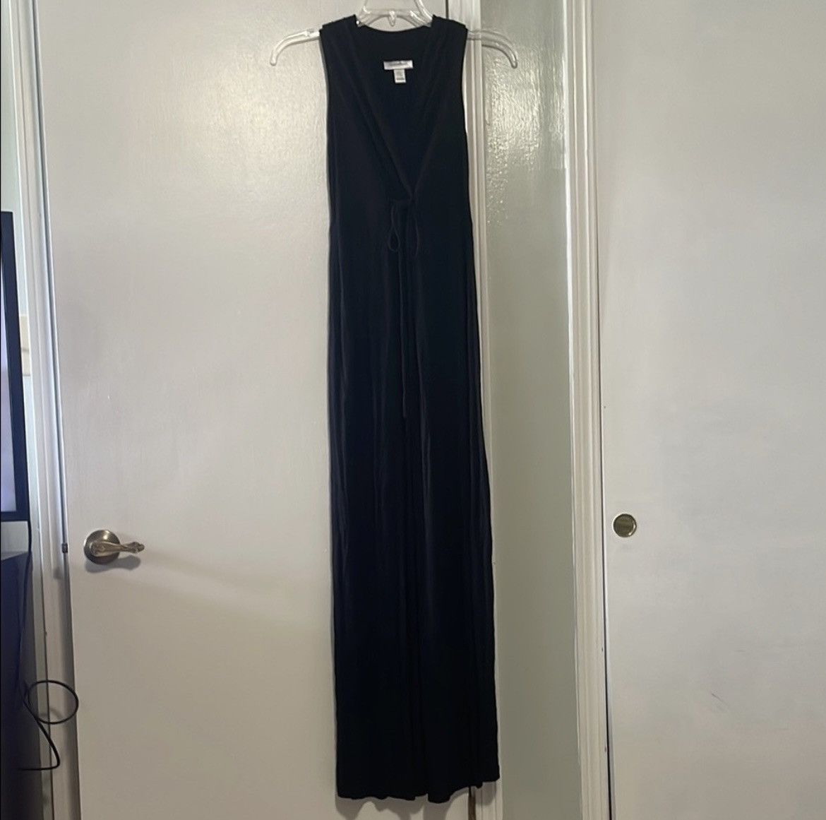 Other Motherhood Maternity Black Sleeveless V-Neck Maxi Dress Size S / US 4 / IT 40 - 1 Thumbnail